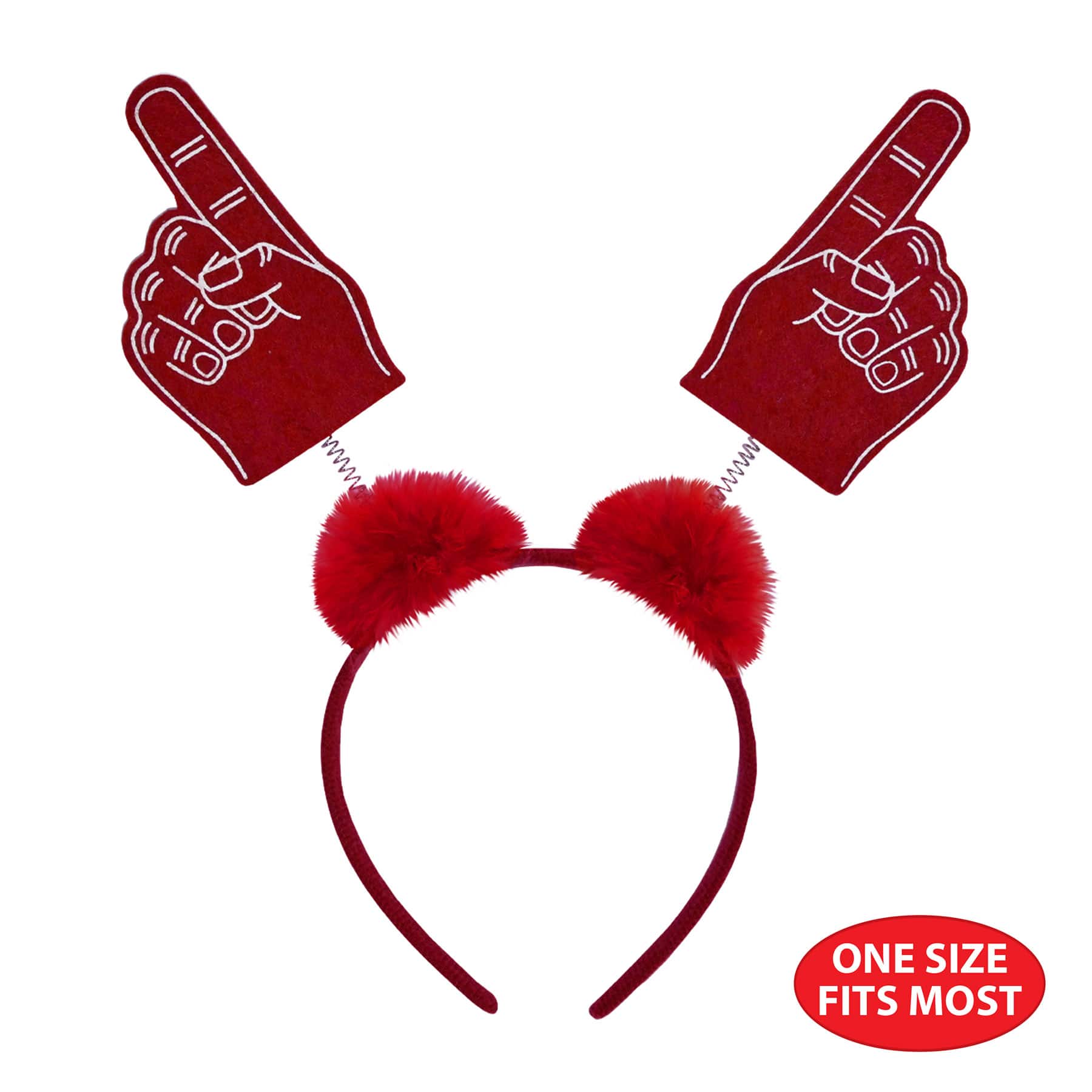 Beistle Adult Red #1 Hand Boppers with Marabou, 2ct.