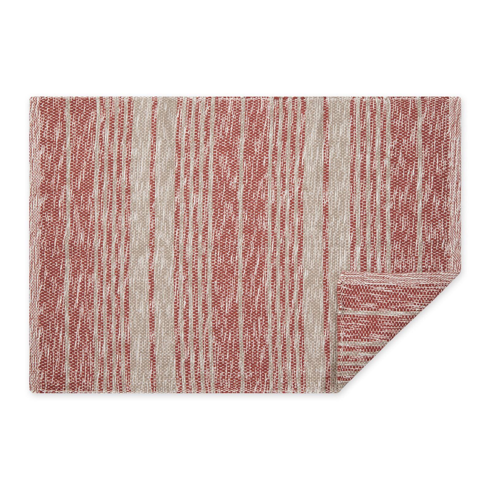 DII® Variegated Stripe Handwoven Recycled Yarn Rug