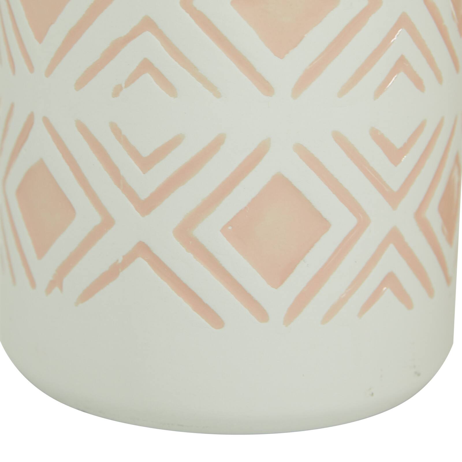 Set of 2 White Stoneware Farmhouse Vase, 7.5", 9.75"