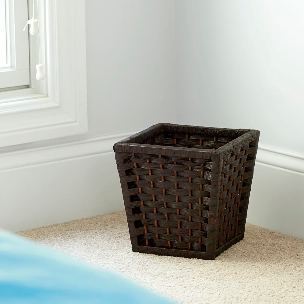 Household Essentials 10" Woven Square Waste Basket
