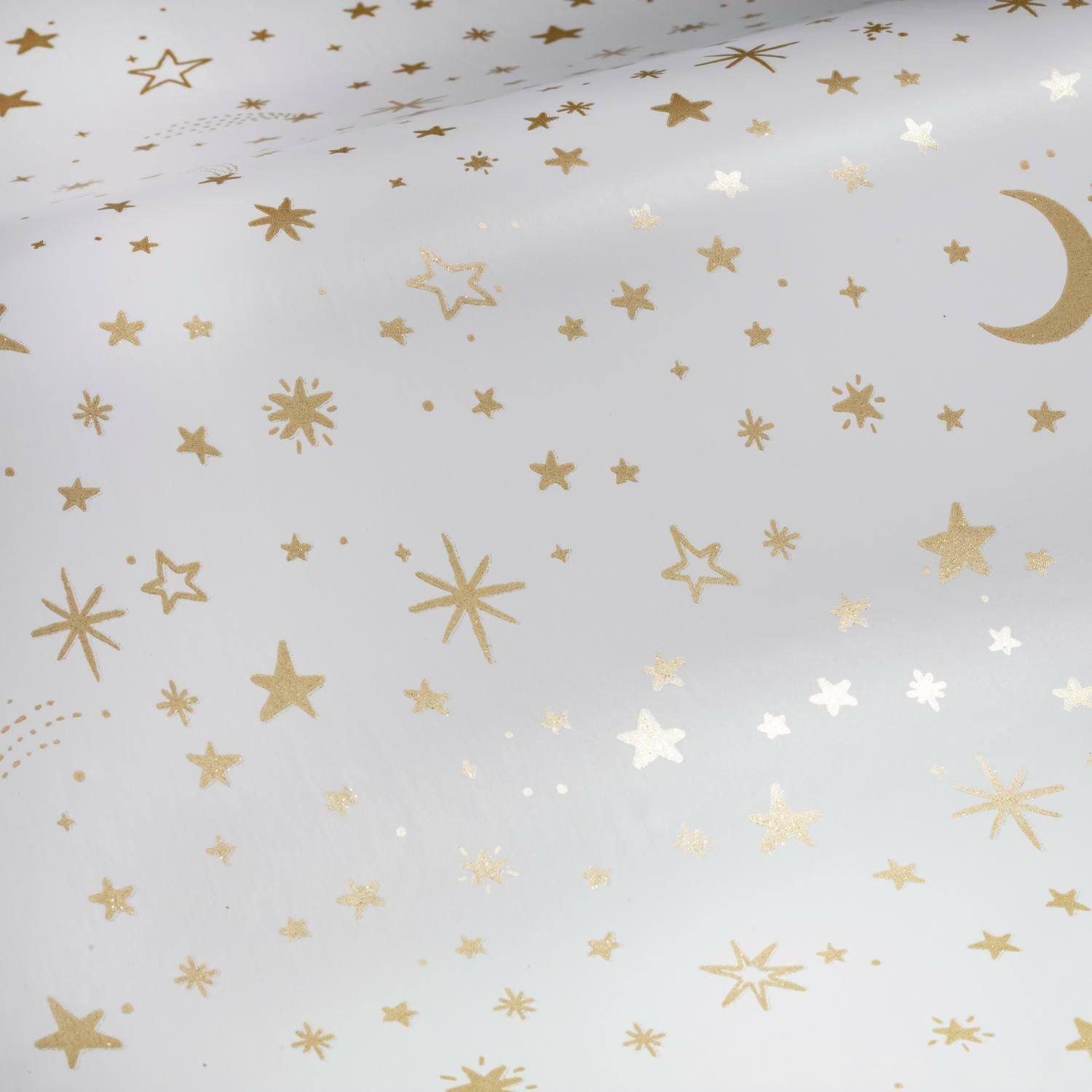 RoomMates Gold Twinkle Little Star Peel & Stick Wallpaper