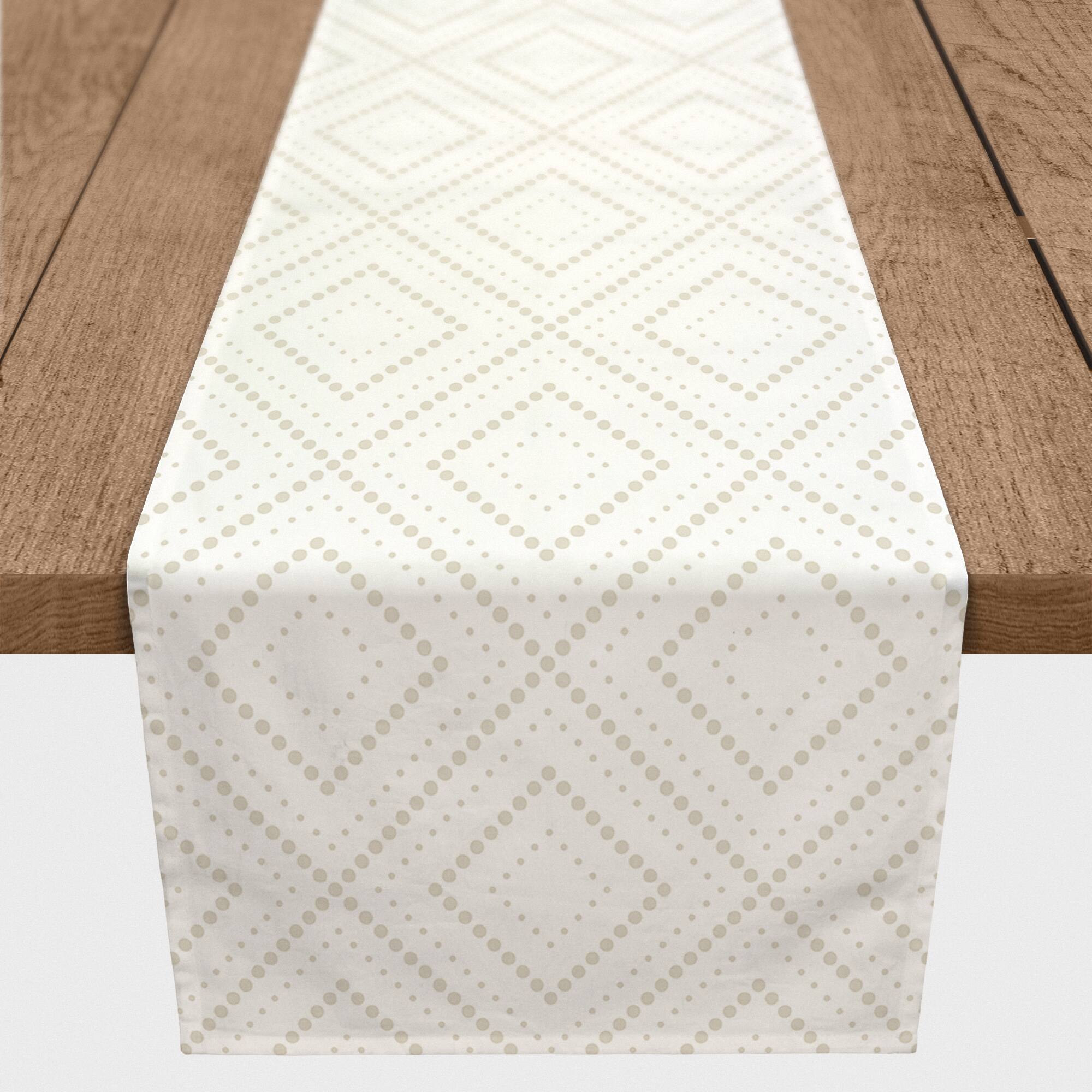 Dotted Diamonds 16" x 90" Cotton Twill Runner