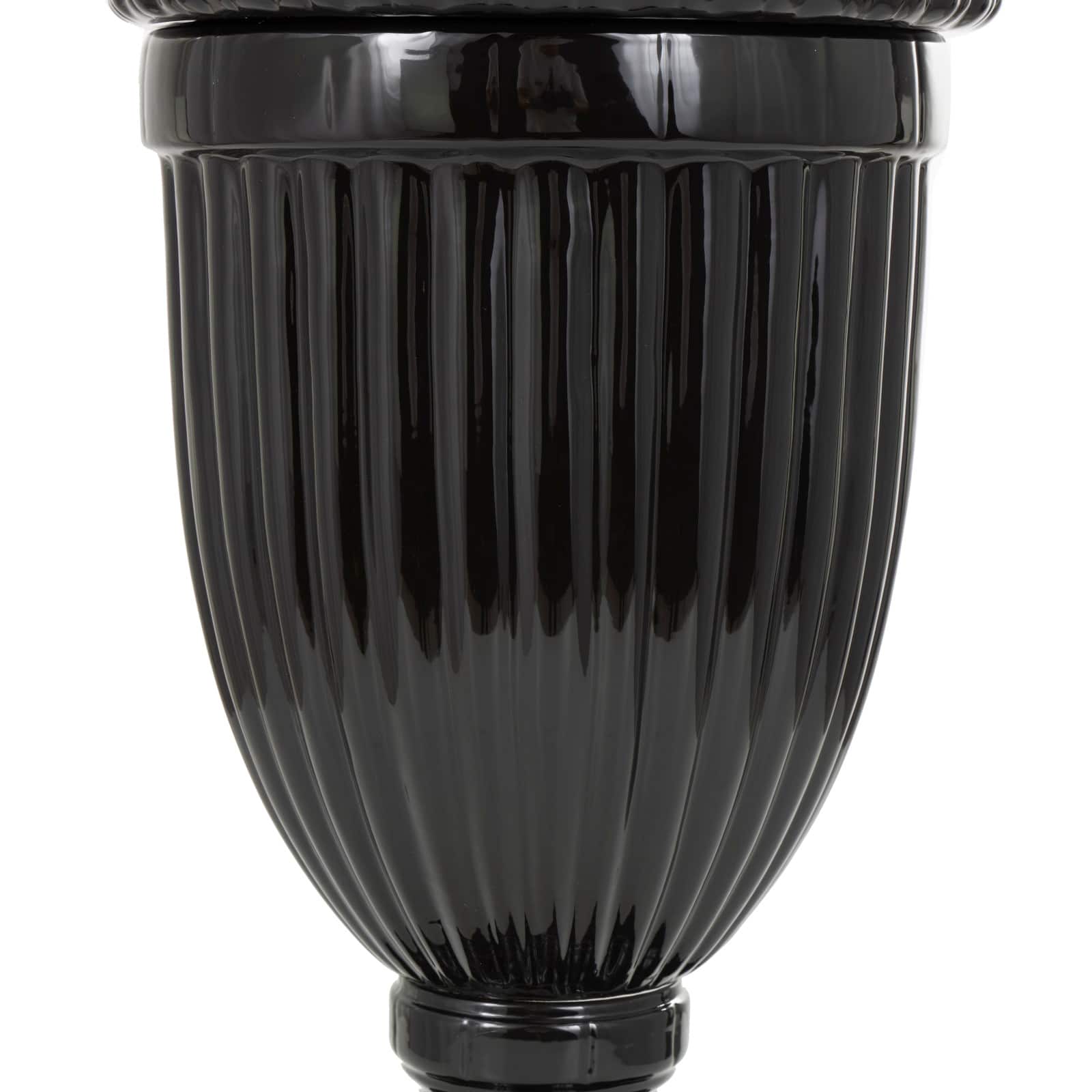 Black Ceramic Decorative Jar