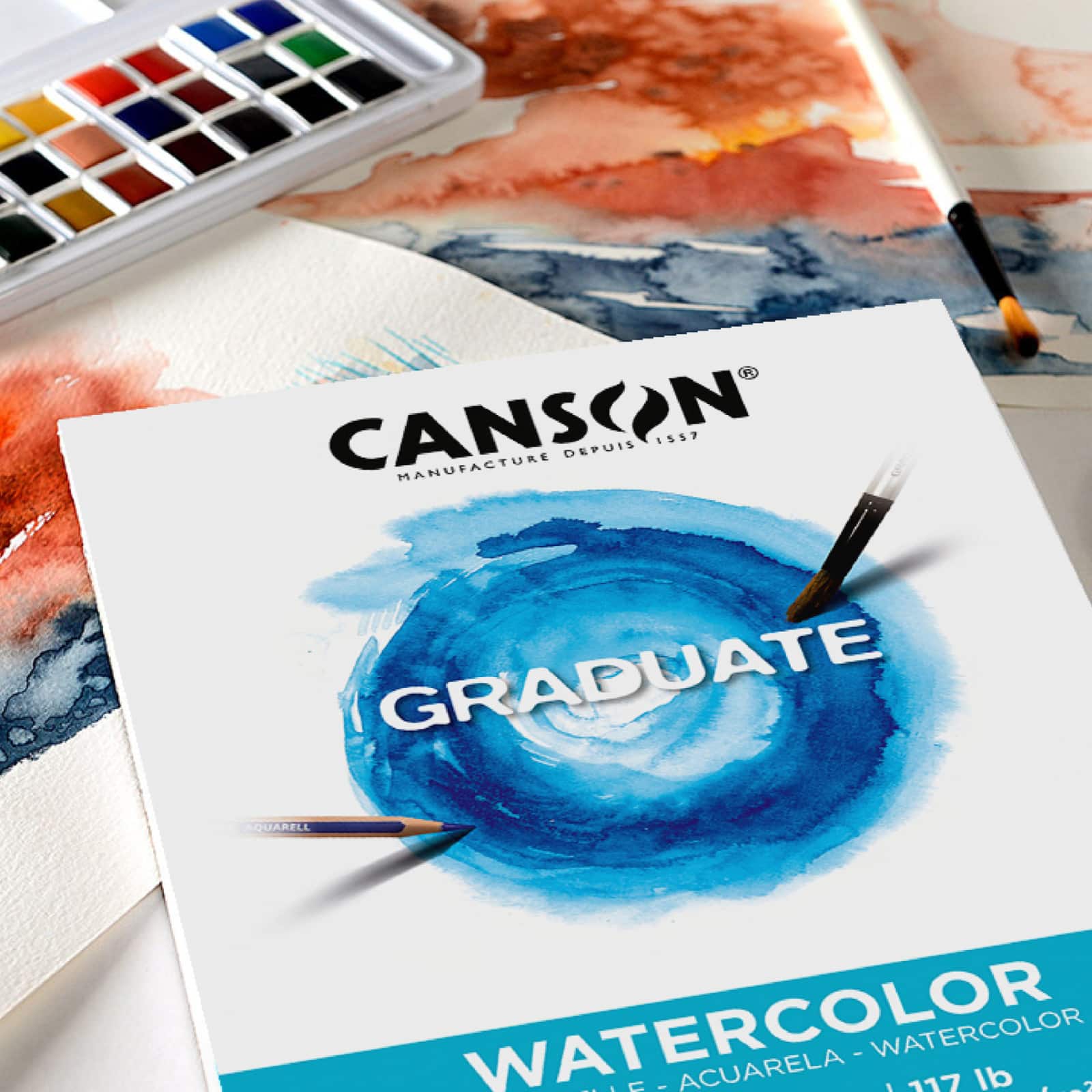 Canson® Graduate Foldover Watercolor Pad, 9" x 12"