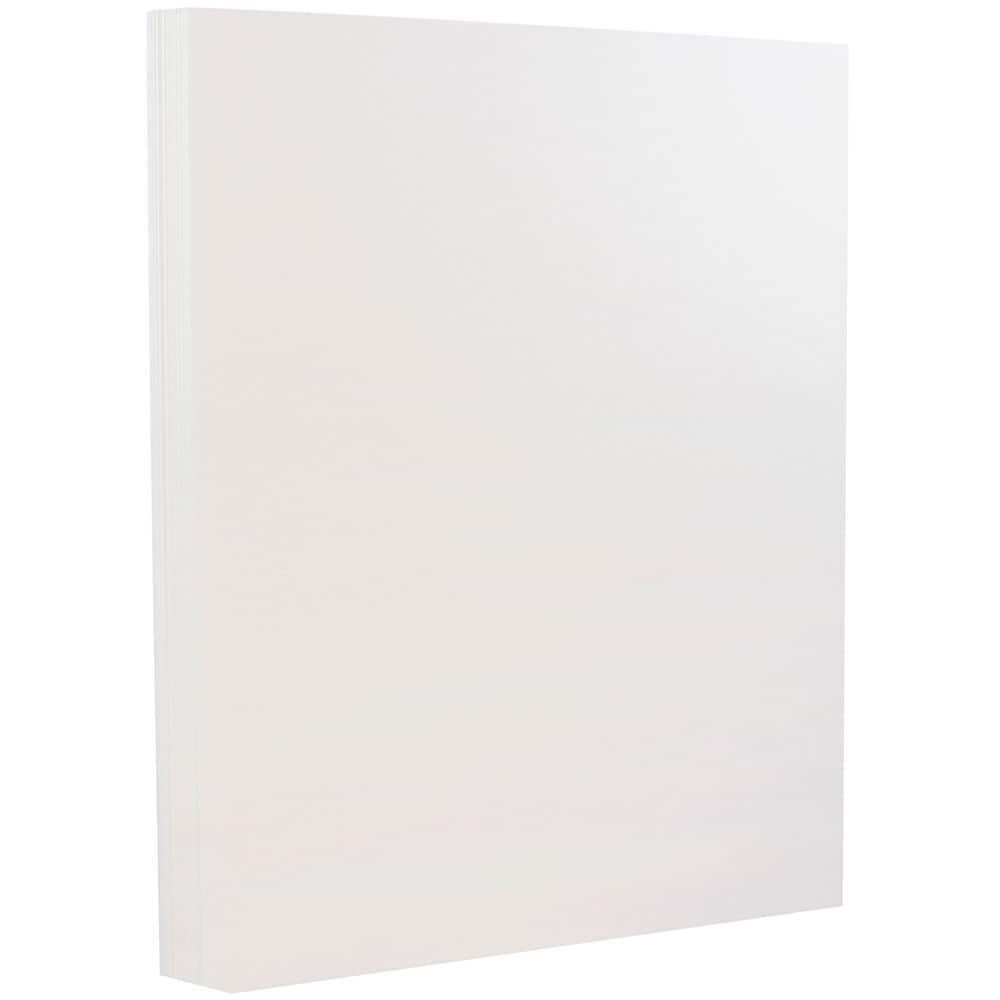 JAM Paper Strathmore Bright White Wove 8.5" x 11" Cardstock, 250 Sheets