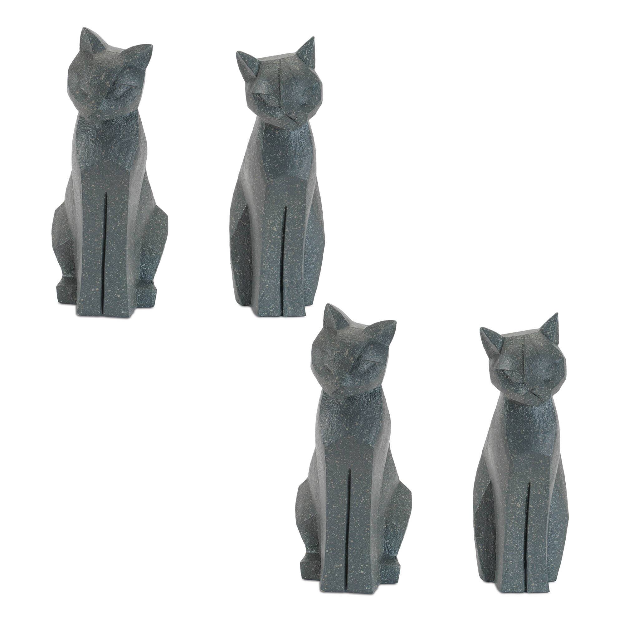 Melrose Modern Sitting Cat Statue Set in Gray | Michaels®