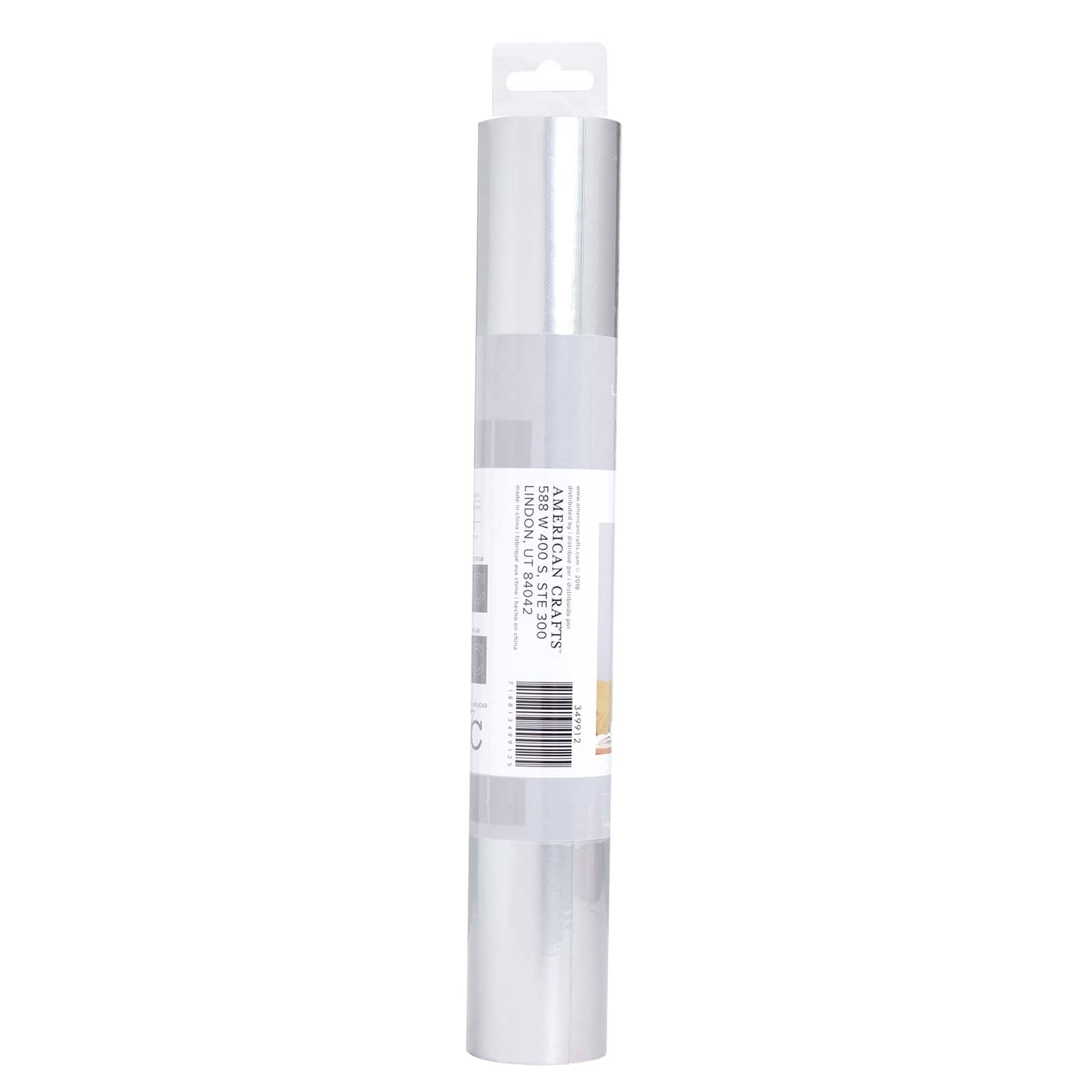 American Crafts™ 12" X 36" Silver Matte Foil Adhesive Vinyl Roll 