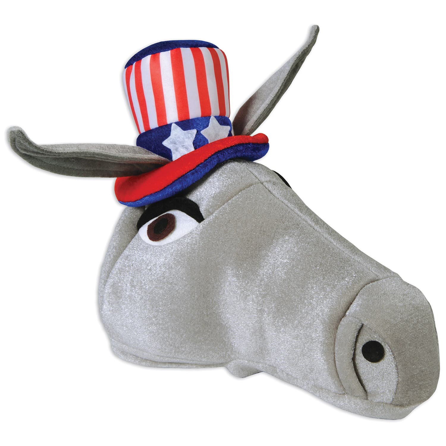 Beistle Adult Patriotic Donkey Plush Hat