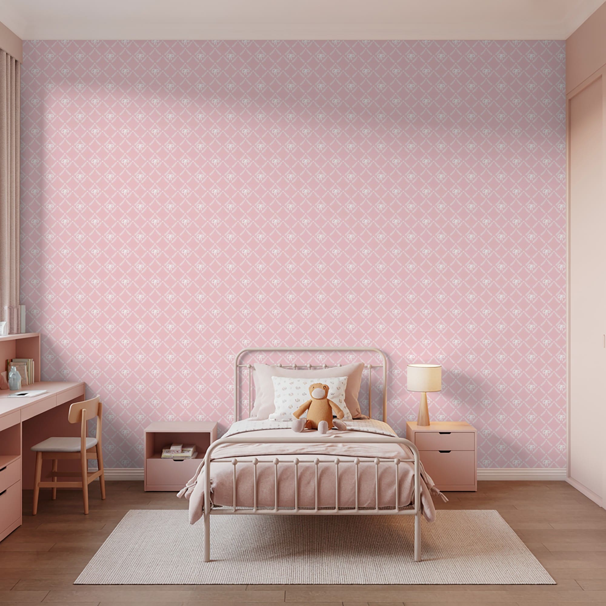 Designs Direct Heirloom Bow Trellis Peel & Stick Wallpaper