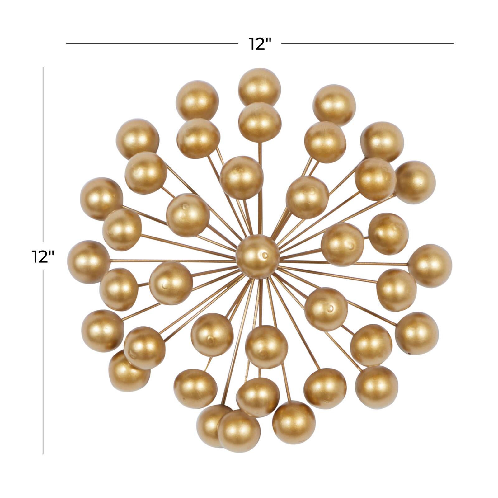 CosmoLiving by Cosmopolitan 12" Gold Metal Modern Orb Sculpture