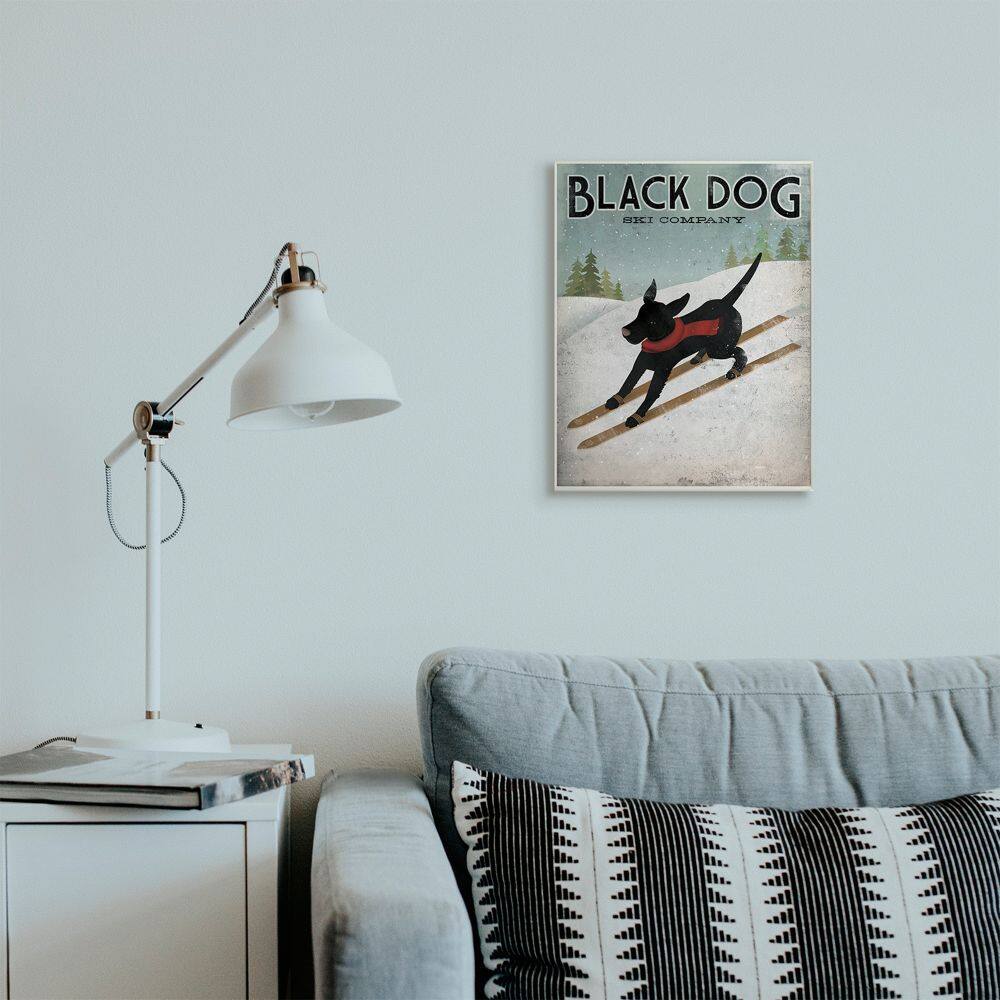 Stupell Industries Black Dog Ski Company Wall Plaque