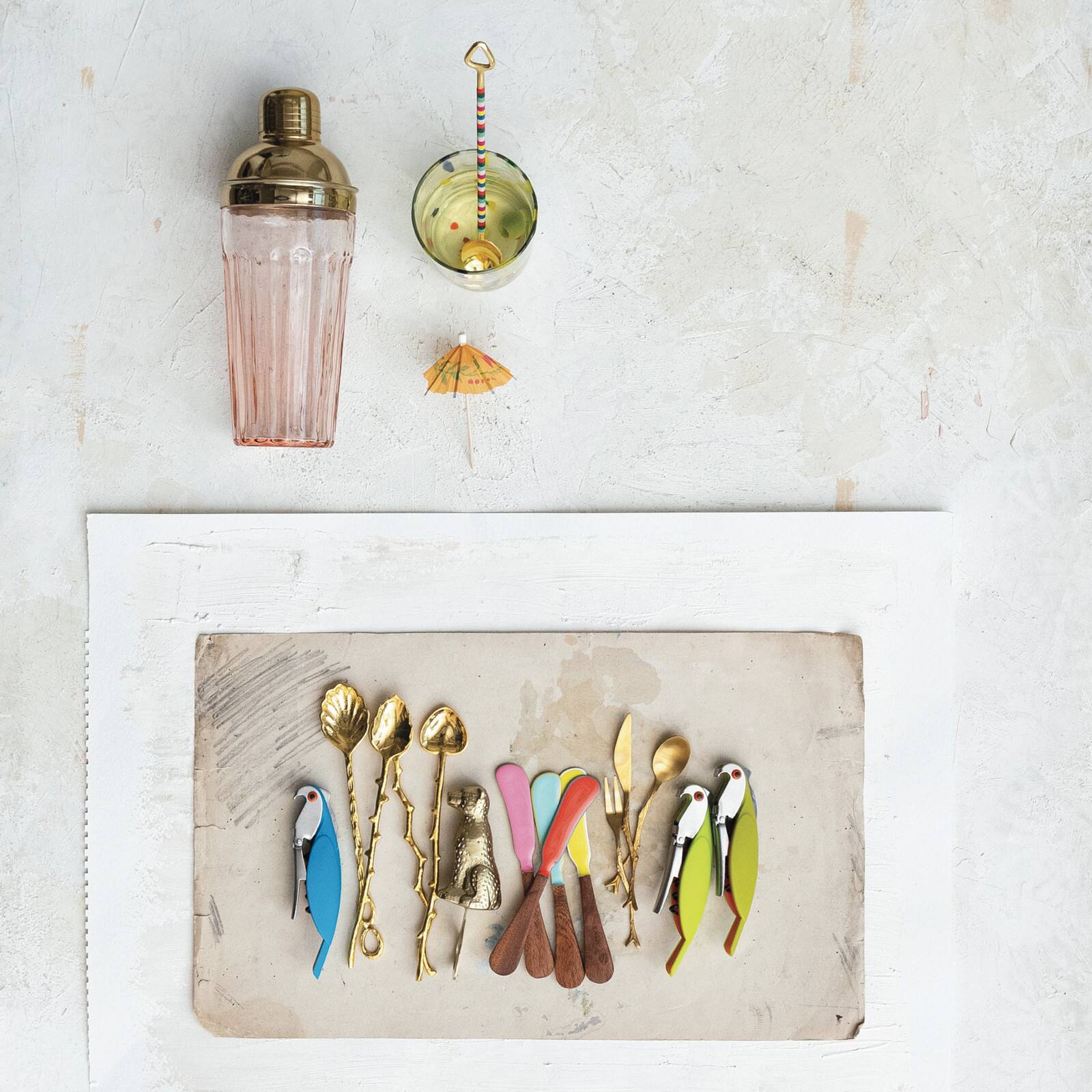 Hello Honey® 20oz. Pink & Gold Glass Cocktail Shaker