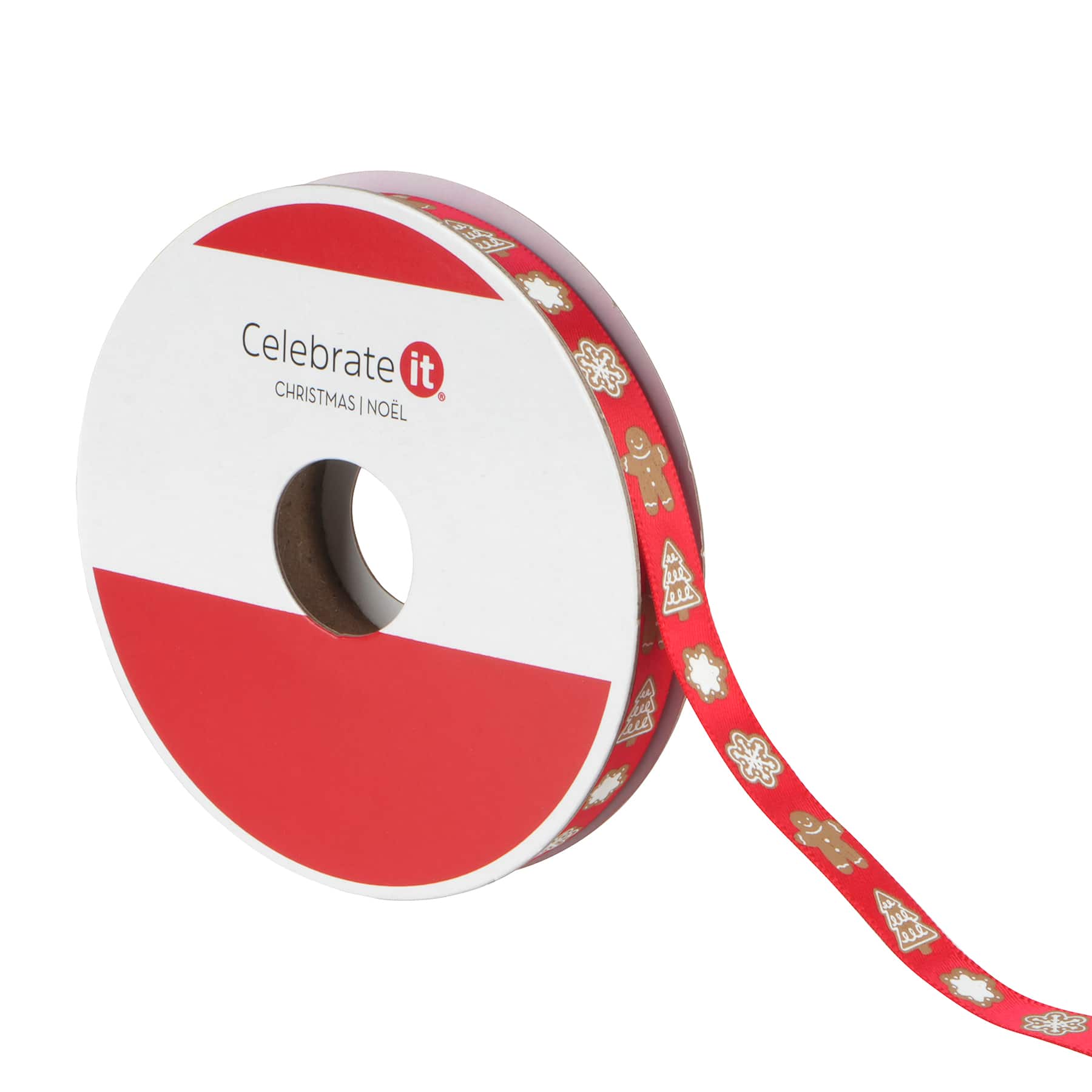 3/8" x 4yd. Red Gingerbread Ribbon by Celebrate It®