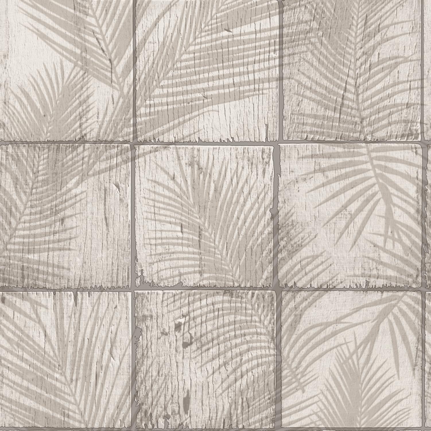 Designs Direct Rustic Palm Shadow Tile Wallpaper