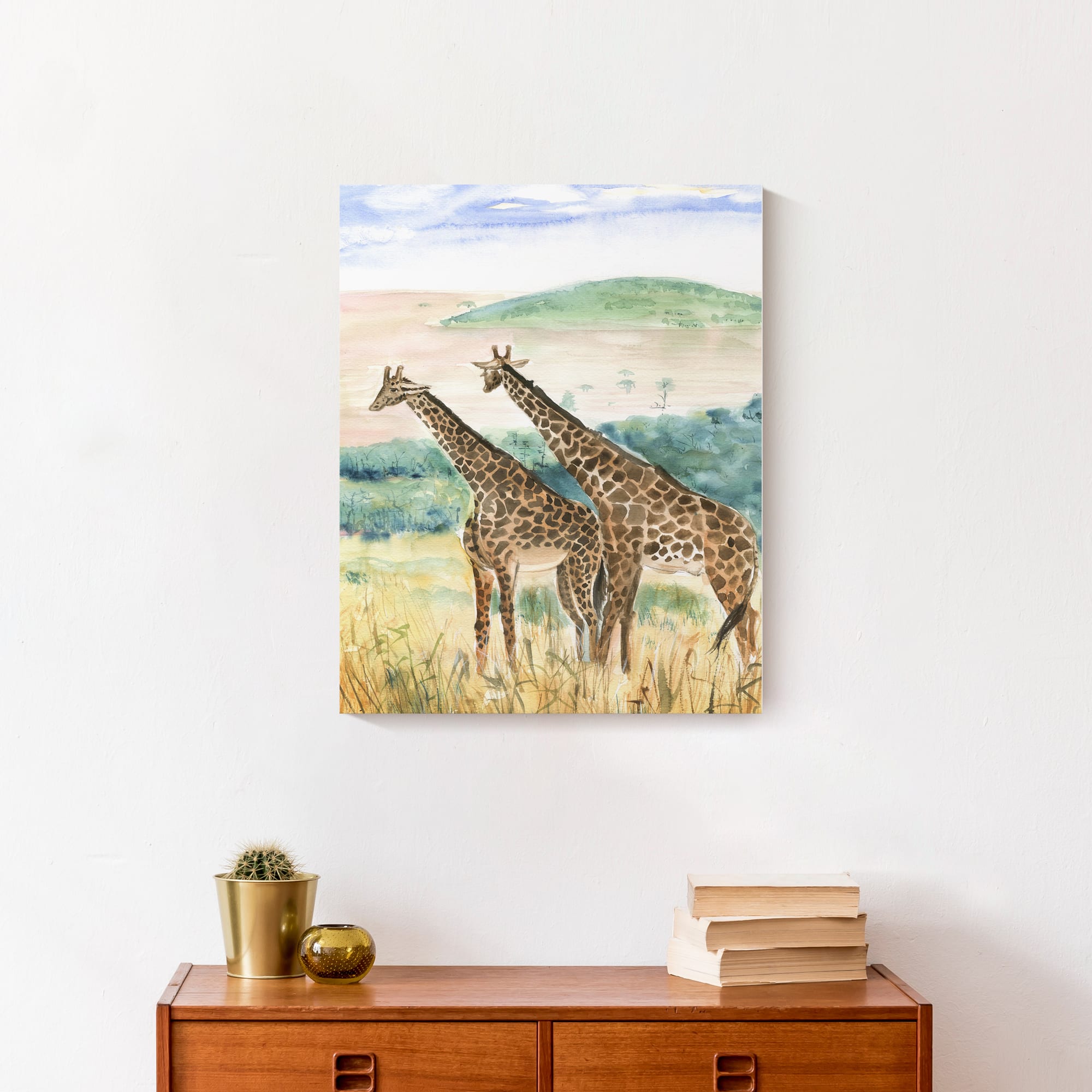 Giraffe Buddies 16" x 20" Canvas Wall Art