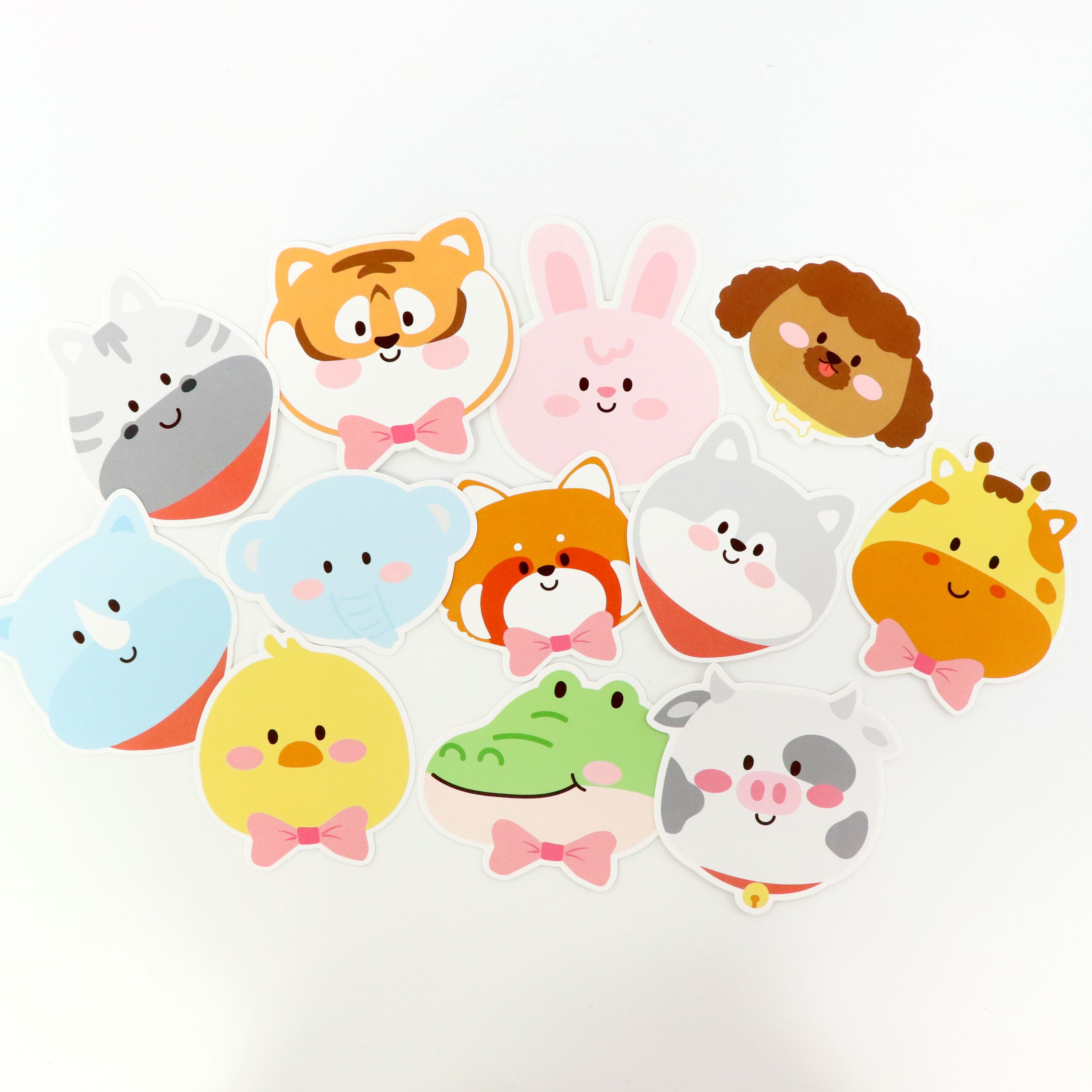 Kawaii Animal Face Die Cut Stickers by Recollections™