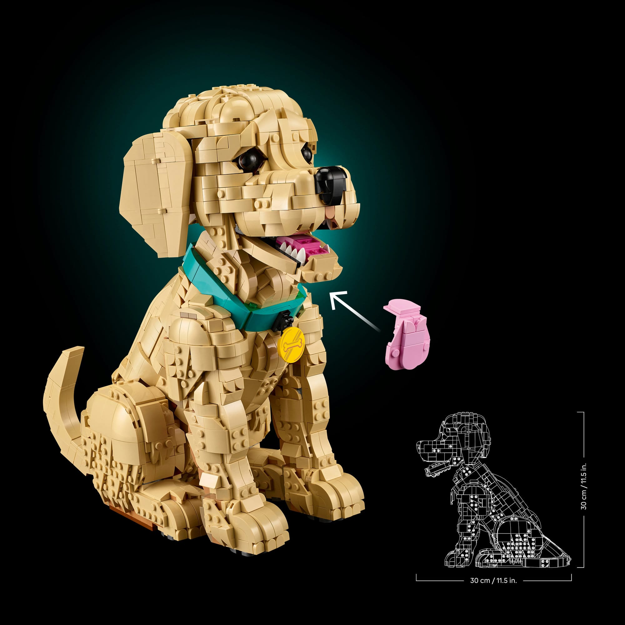 LEGO® Golden Retriever Puppy Icons Building Kit 11384