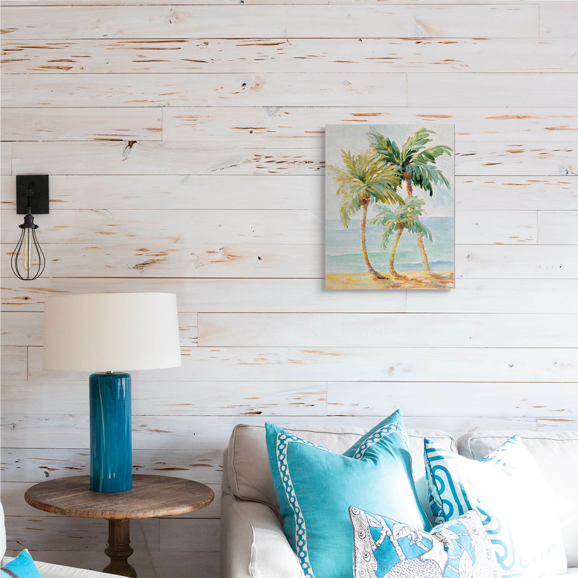 Stupell Industries Tropical Palm Trees on Coastal Beach Sand Canvas Wall Art