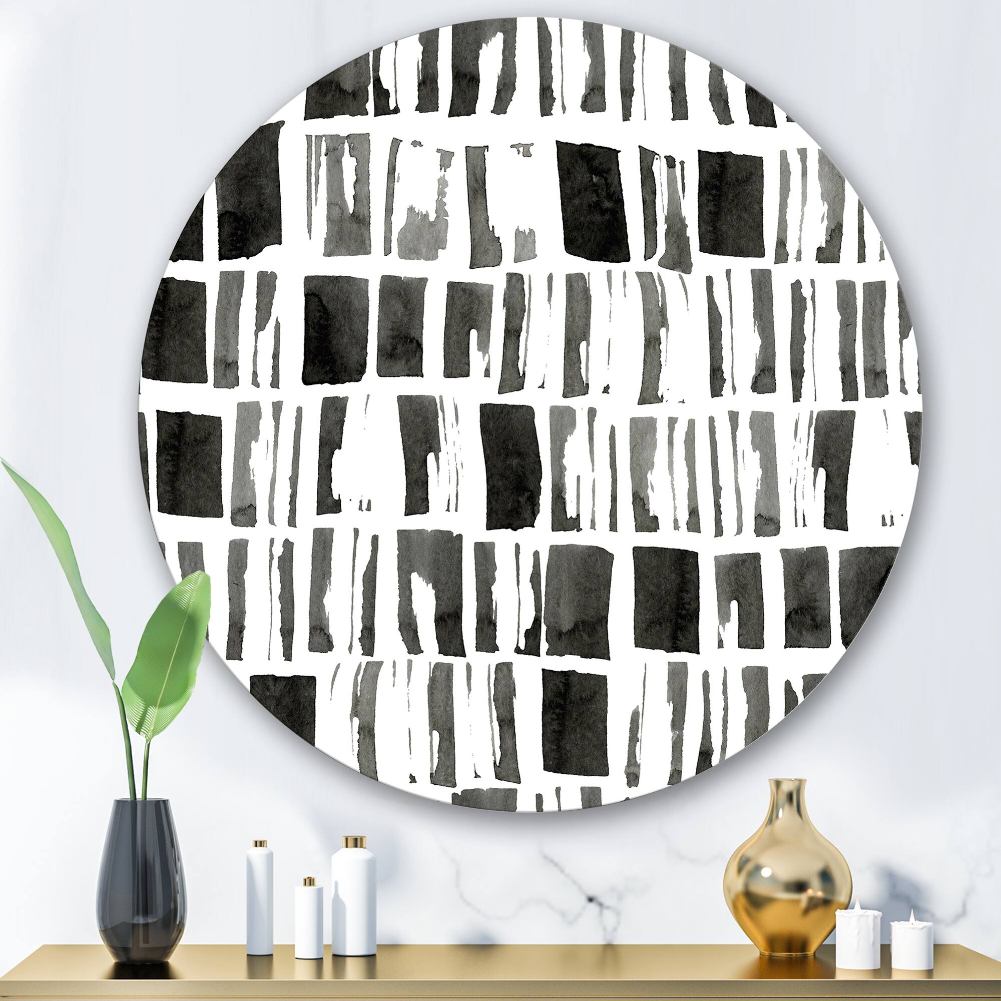 Designart - Abstract Monochrome Bricks