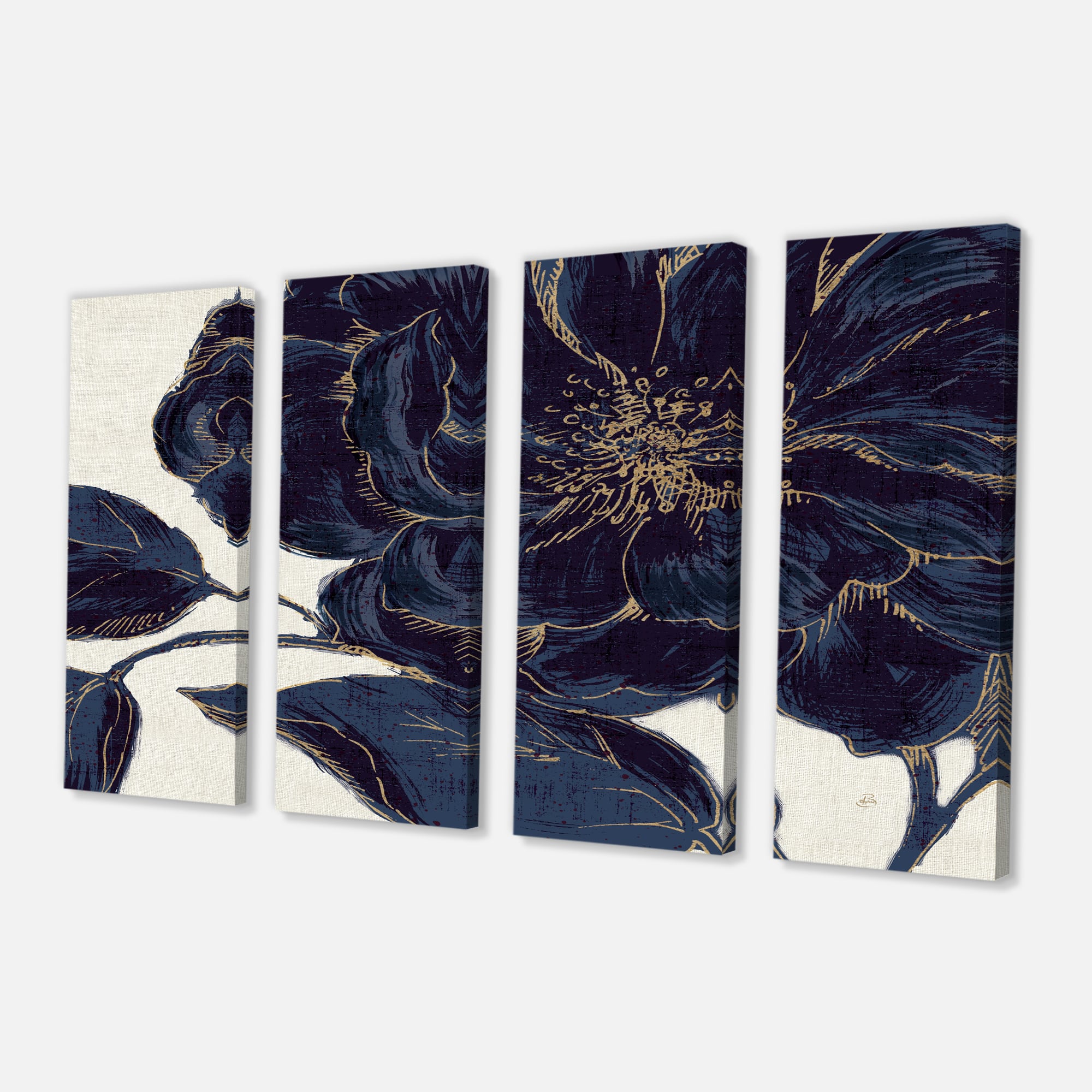 Designart - Dark Rose Gilded Gold