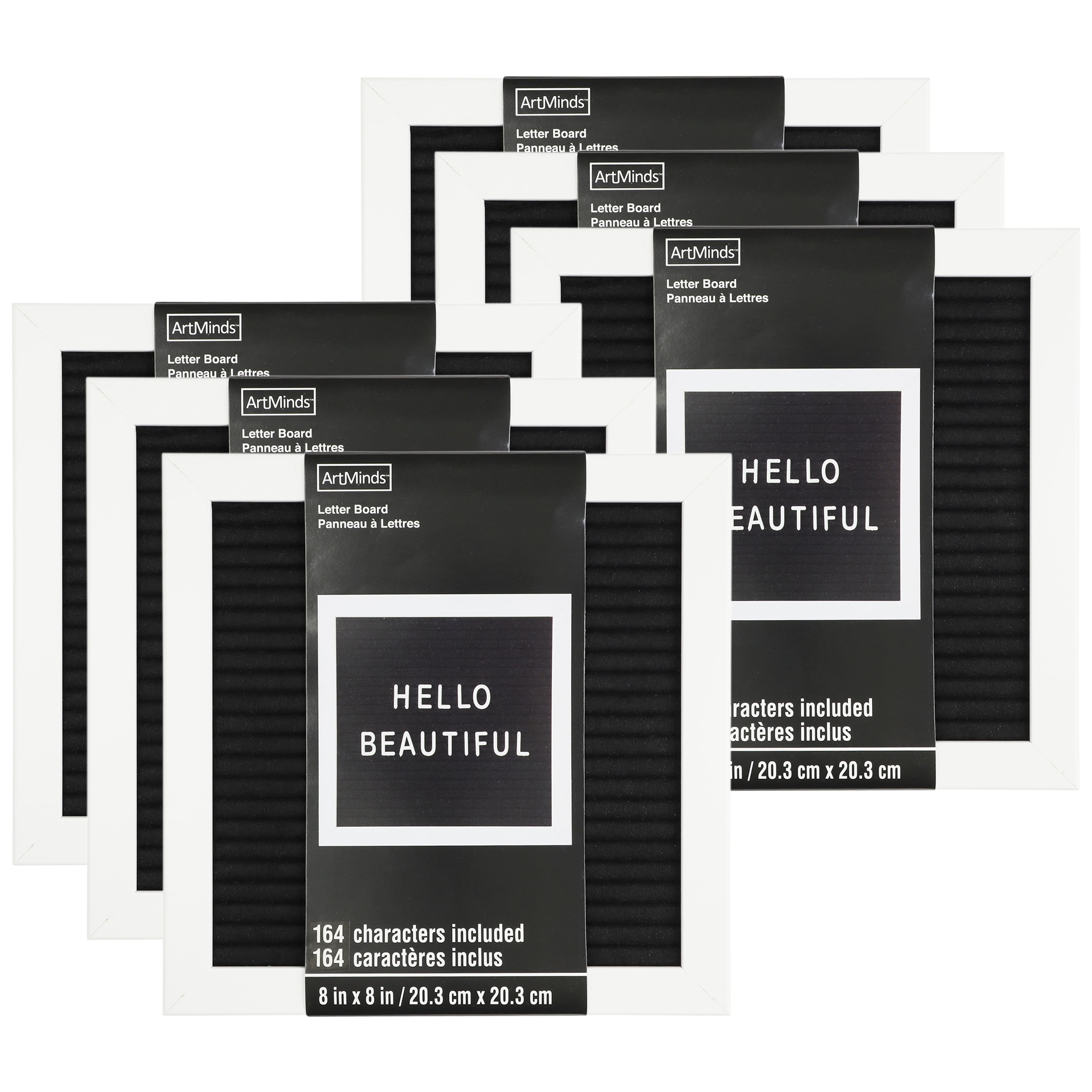 6 Pack: 8" x 8" Black Felt Letter Board by Make Market®