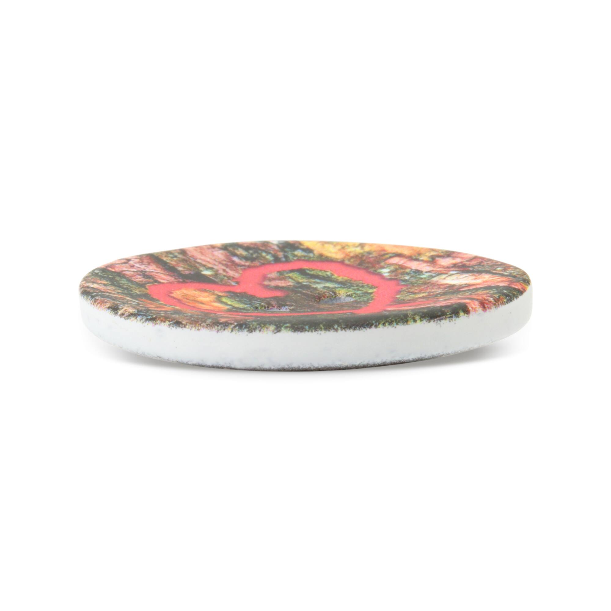 Dritz® 30mm Red Sustainable Coconut Round Heart Button, 3ct.