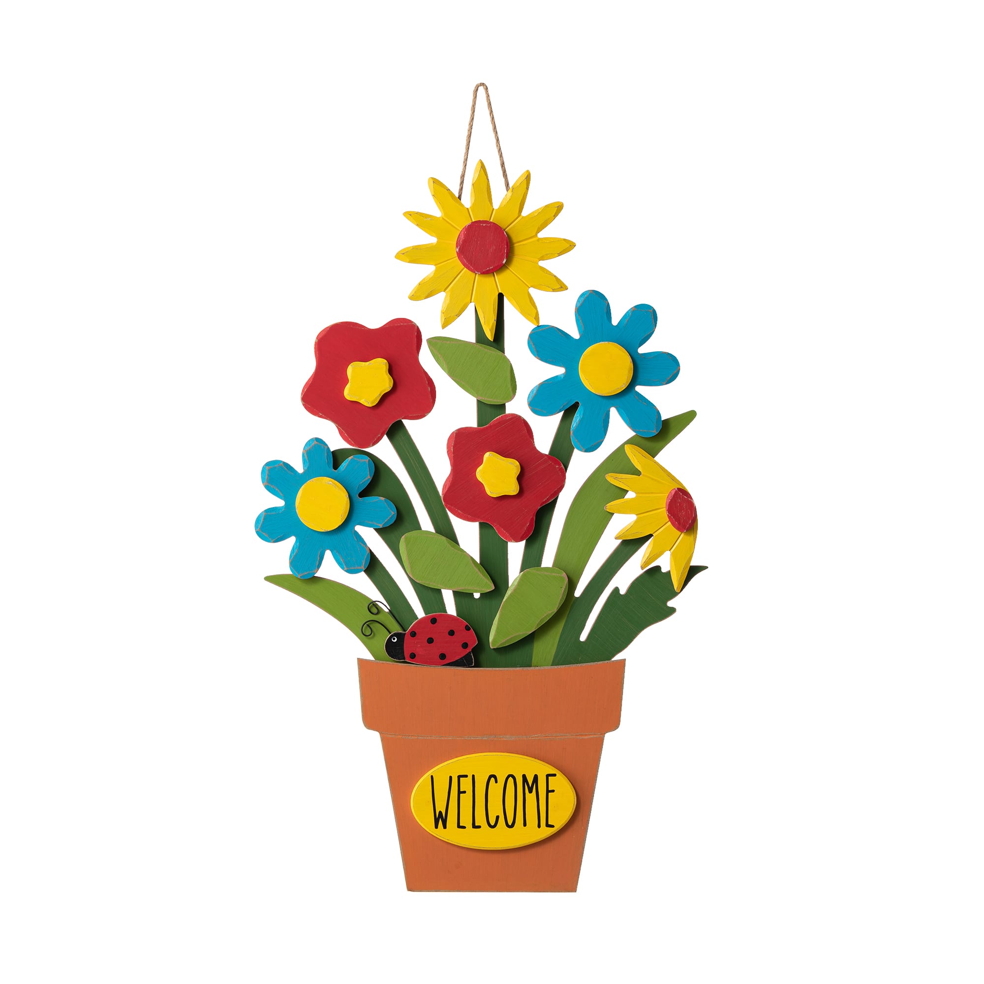 Glitzhome® 22" Wooden Blooming Flowers Wall Décor