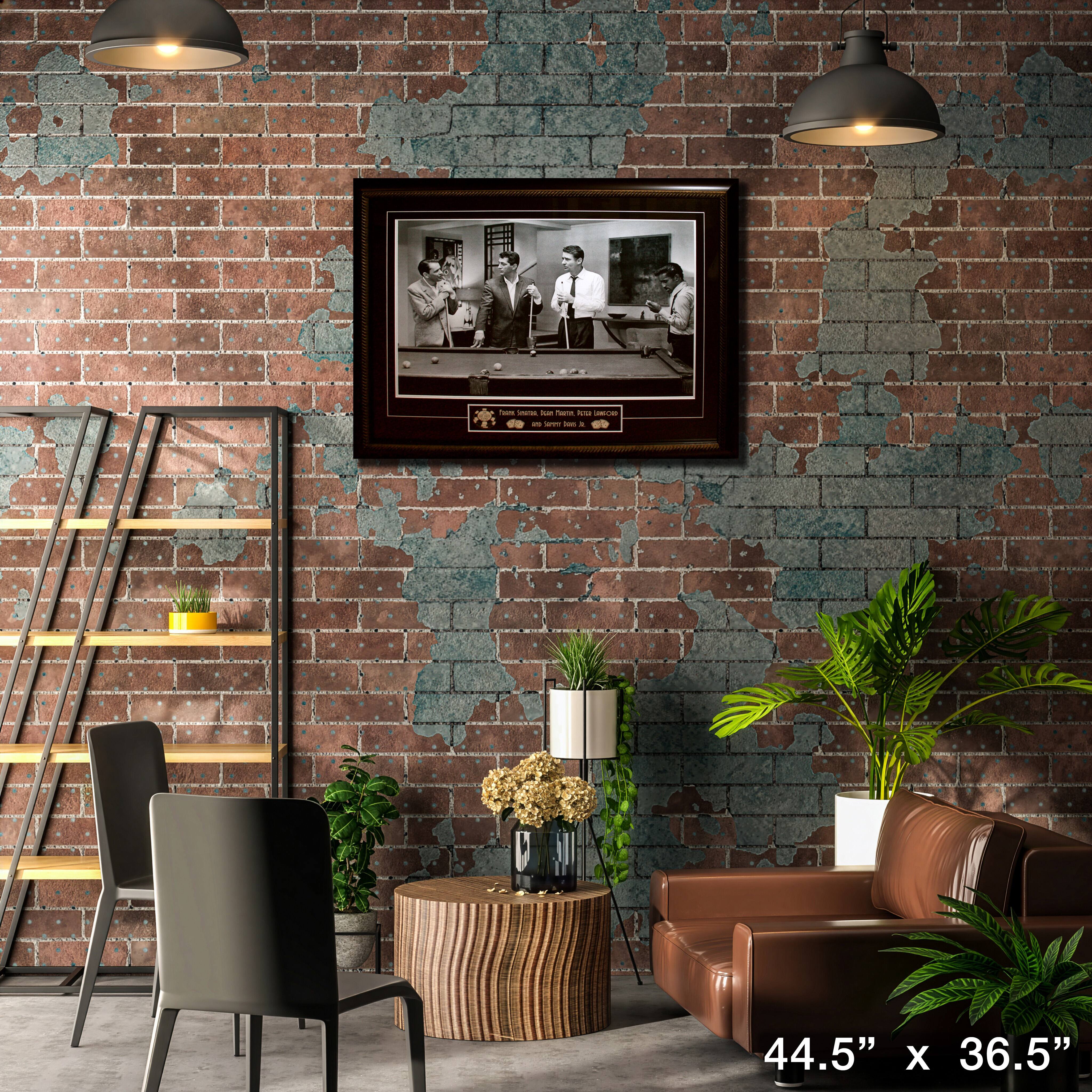 Rat Pack Framed Playing Pool 44.5" x 36.5"