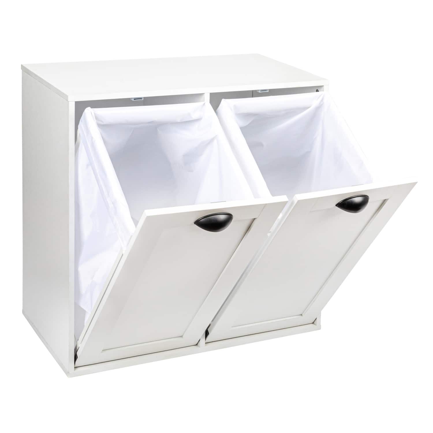 Household Essentials 30" Scandi White Finish Laundry Sorter Cabinet