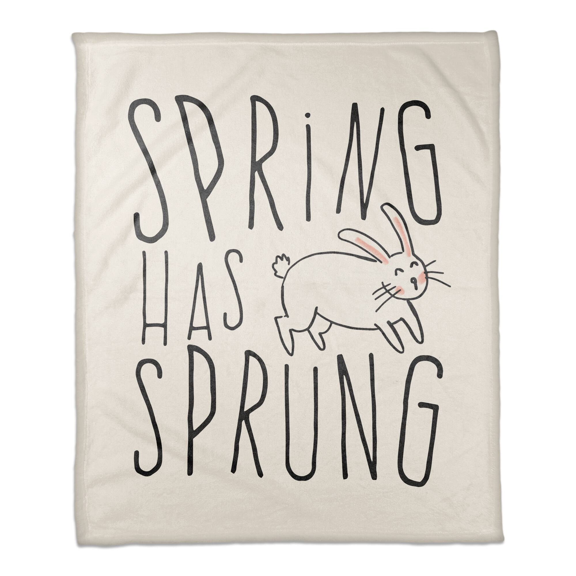 Spring Sprung Bun 4 50" x 60" Coral Fleece Blanket