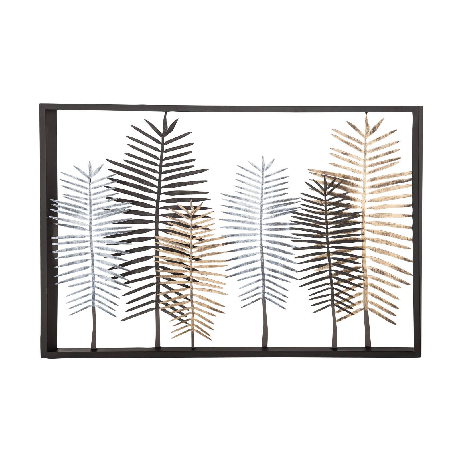 45" Black Iron Modern Wall Décor