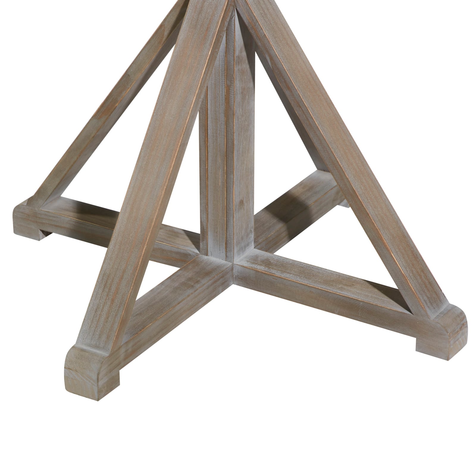 31" Brown Wood Farmhouse Accent Table