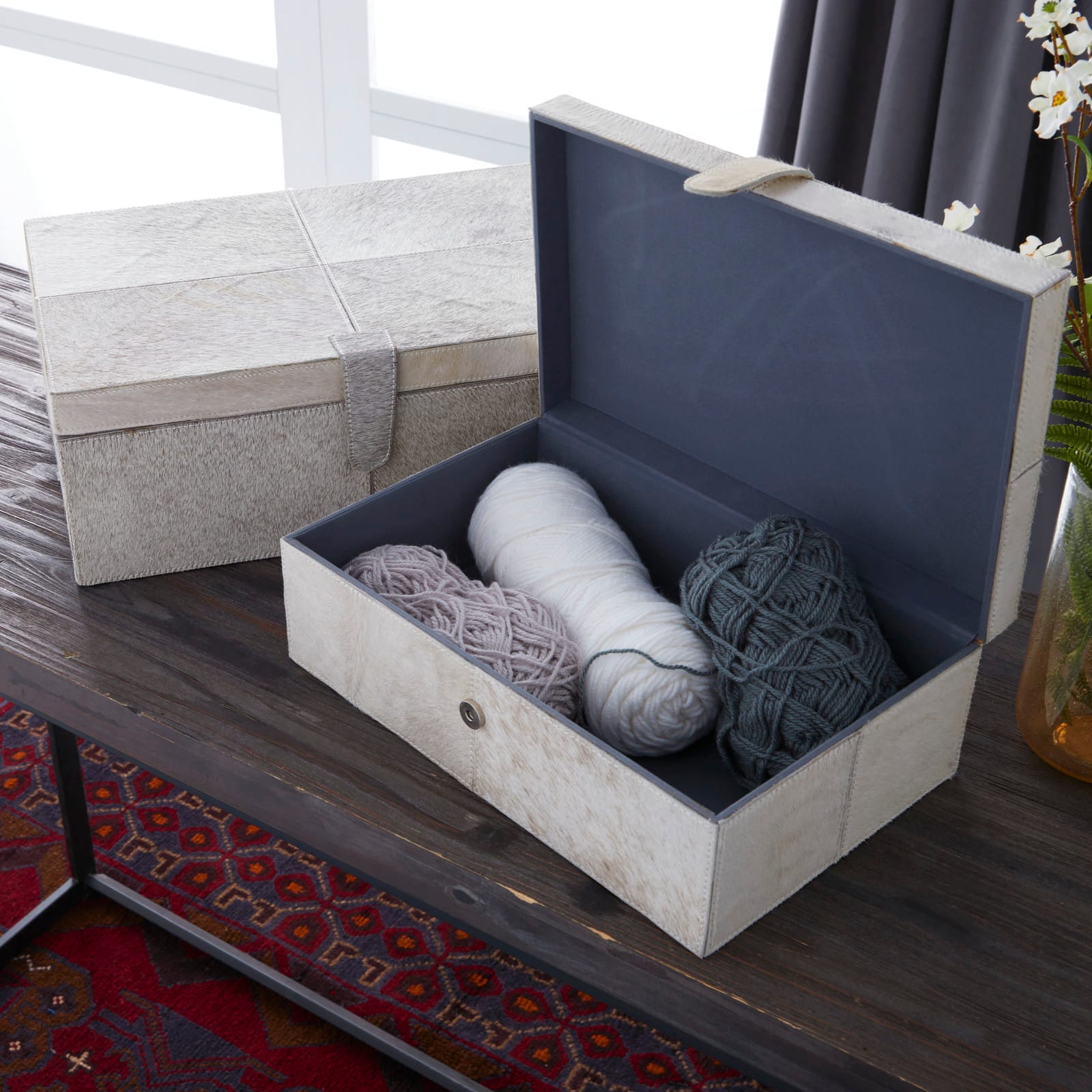Gray Leather Glam Box Set, 14" & 17"