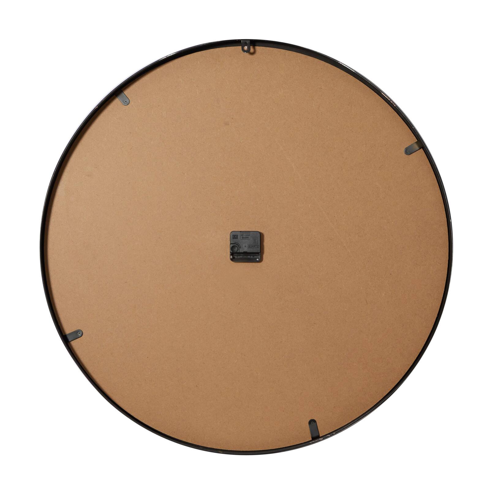 Black Traditional Metal Wall Clock, 30" x 30"