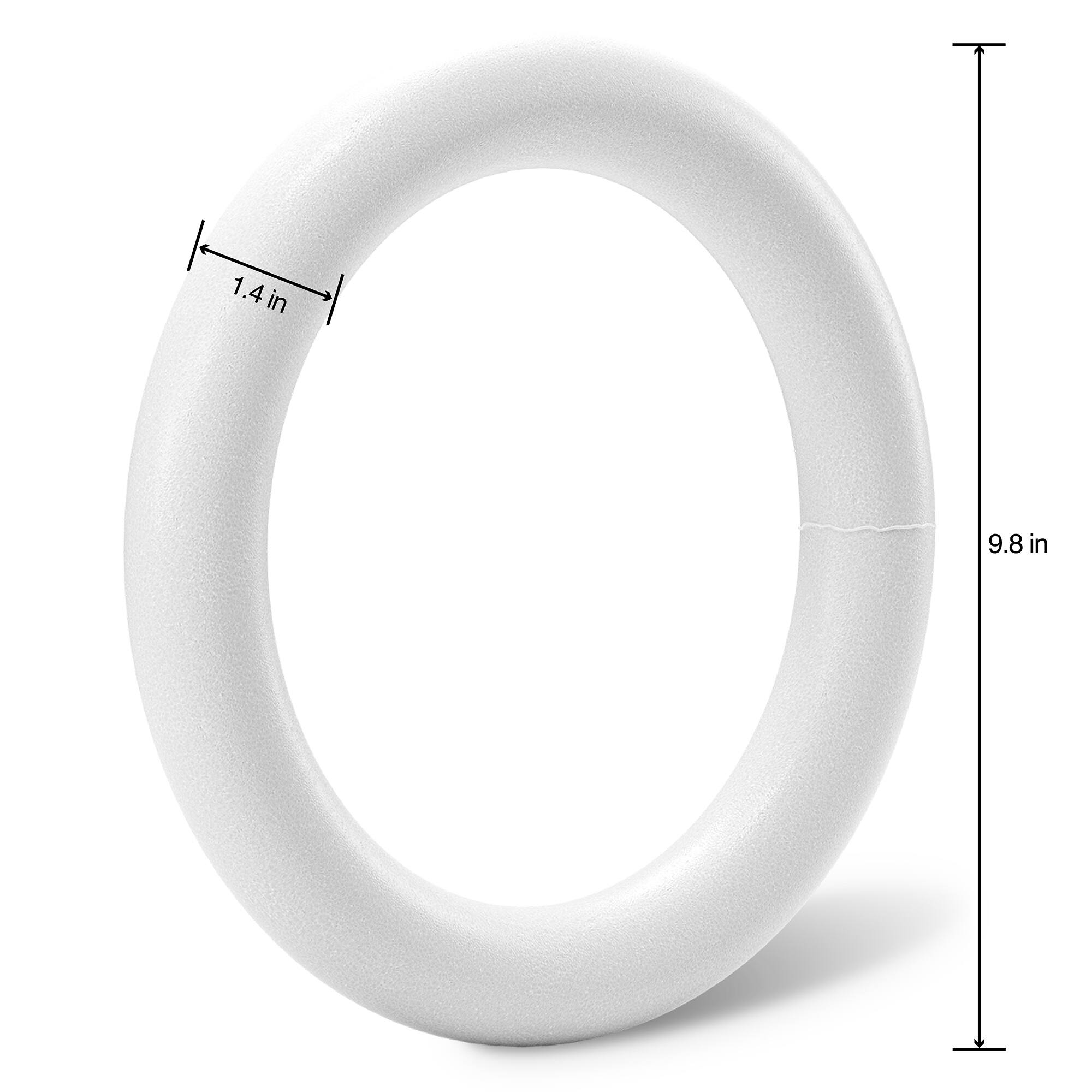 24 Pack: FloraCraft® CraftFōM Extruded Wreath White, 10"