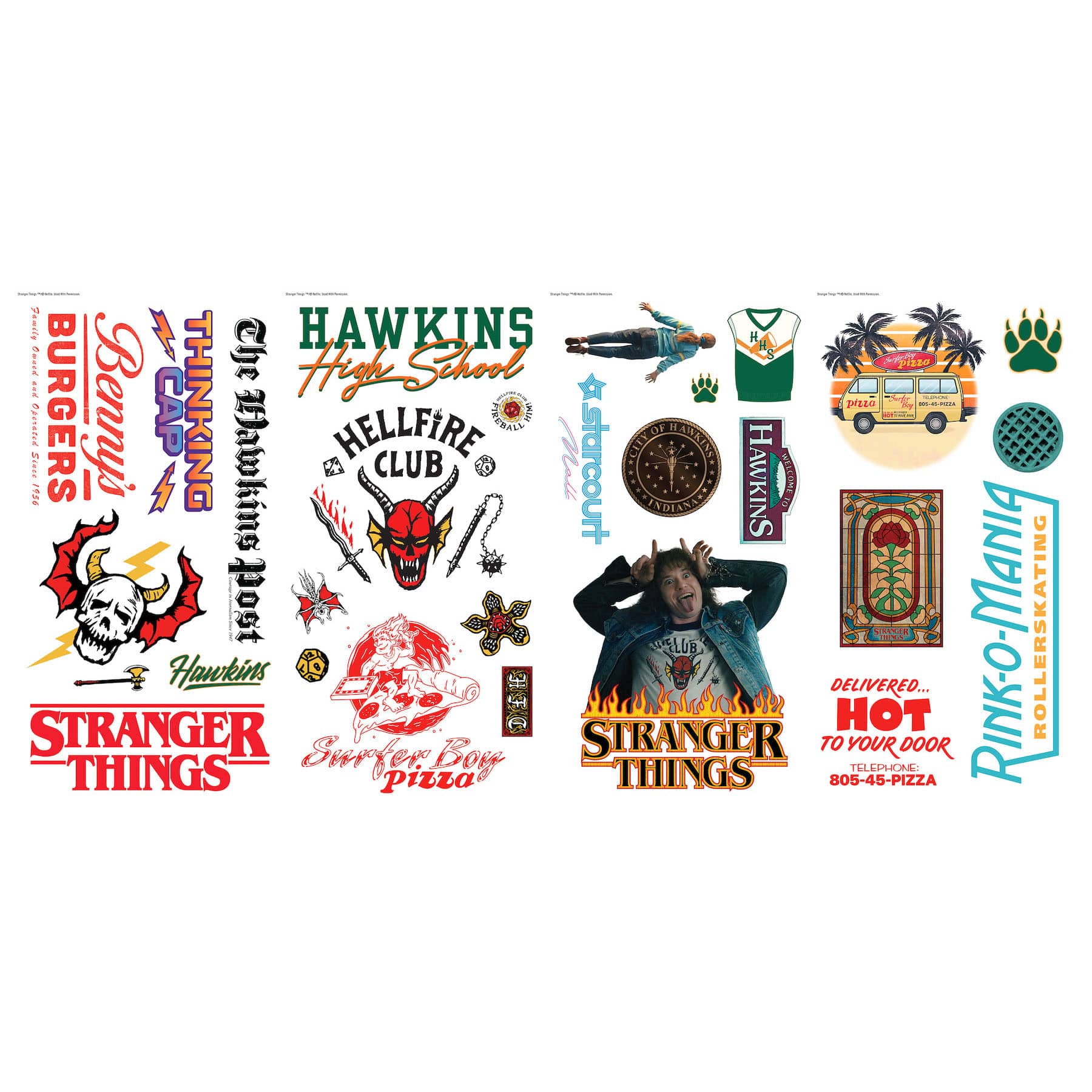 RoomMates Stranger Things Season 4 Icons Peel & Stick Wall Decals