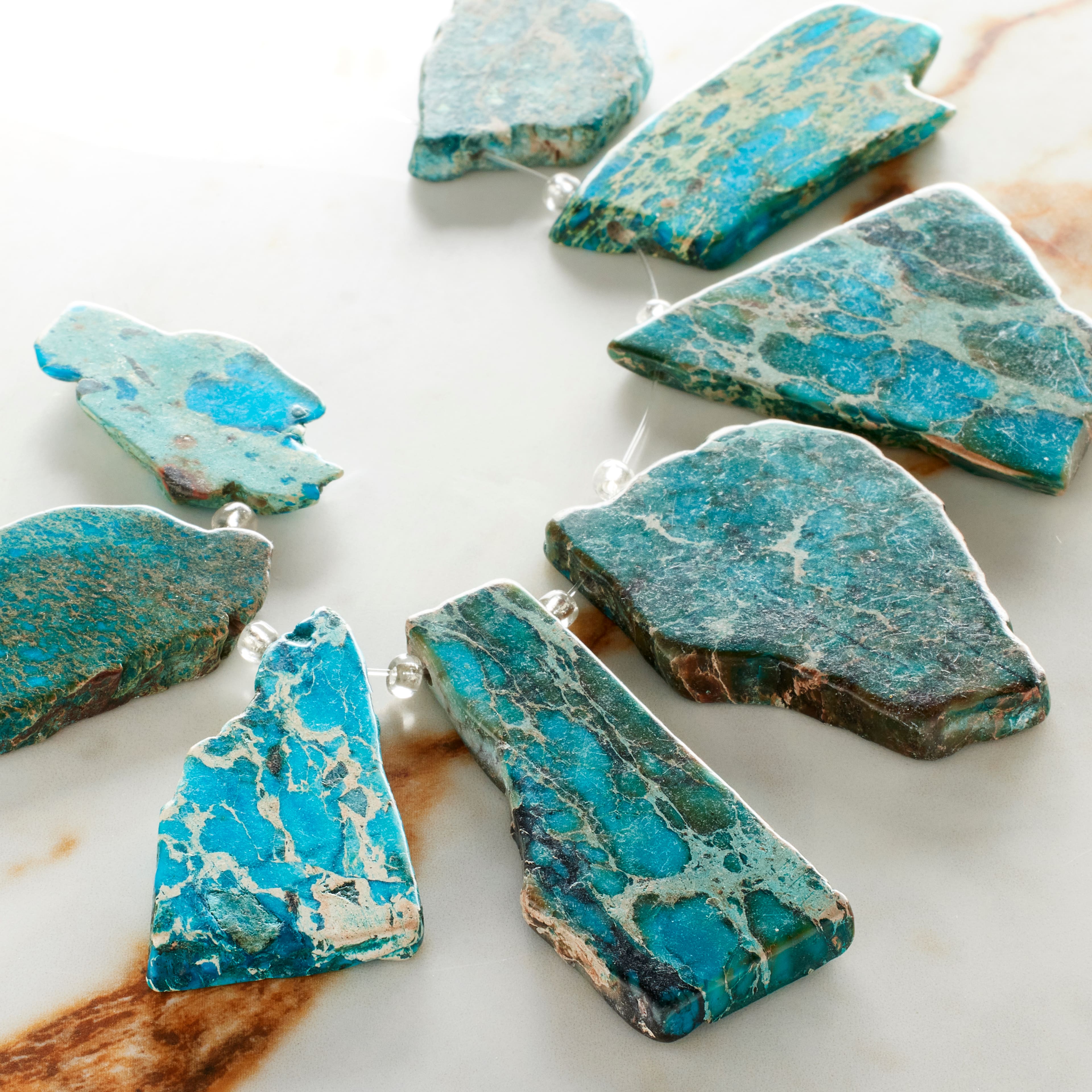 12 Pack: Blue Imperial Jasper Nugget Beads by Bead Landing™