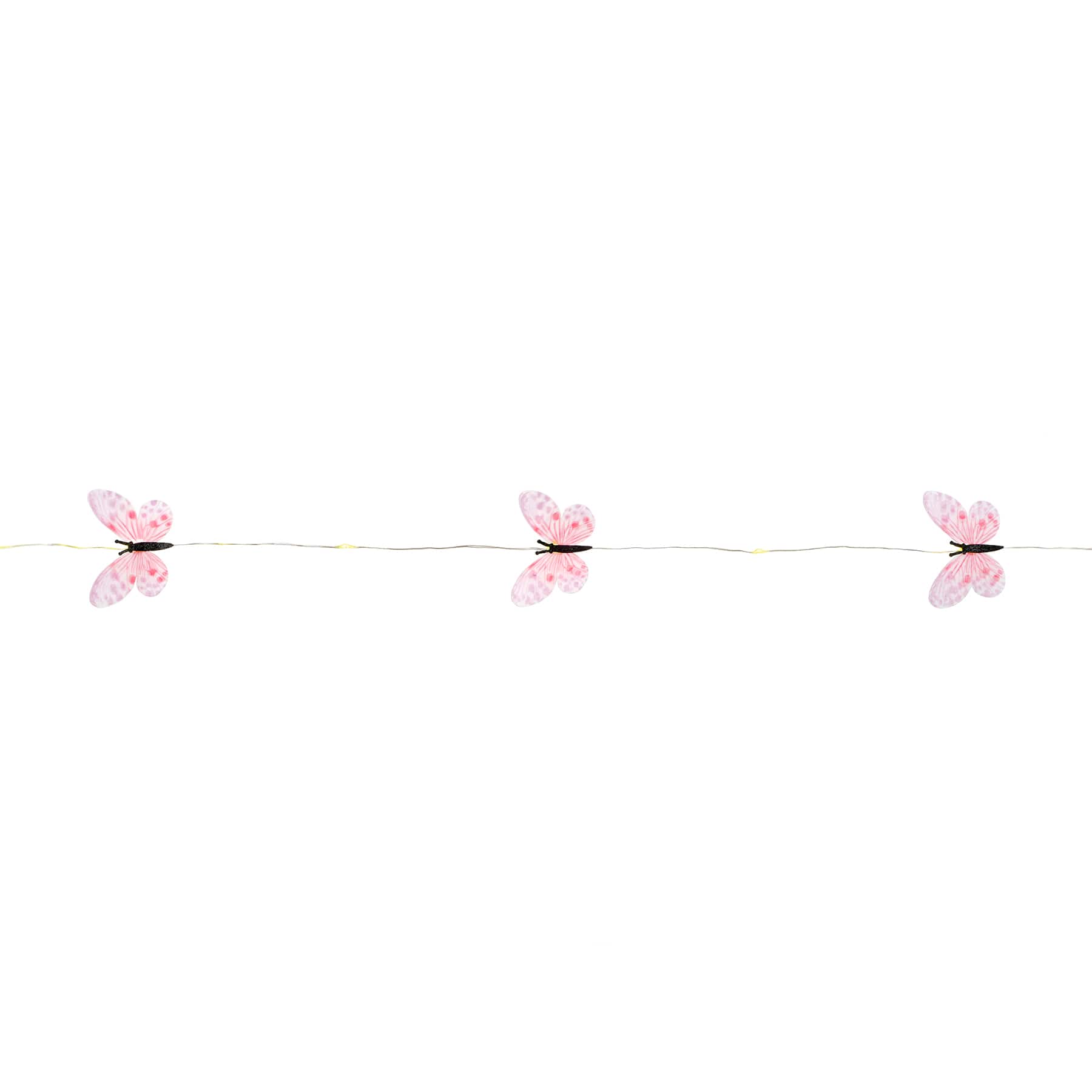 20ct. Pink Butterfly LED Garland String Lights by Ashland®