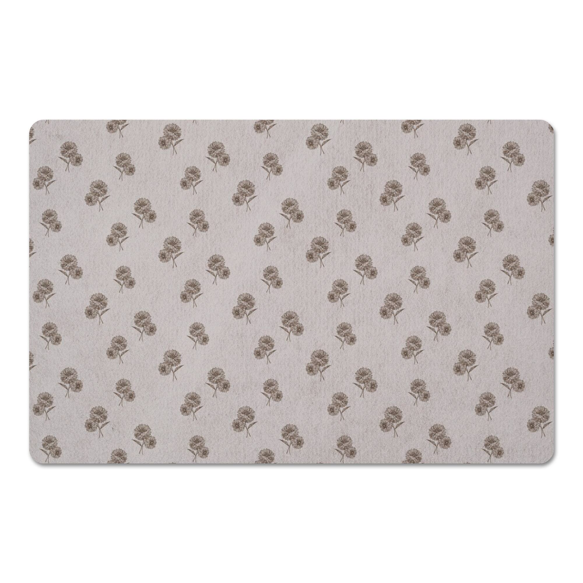 Delicate Floral Floor Mat
