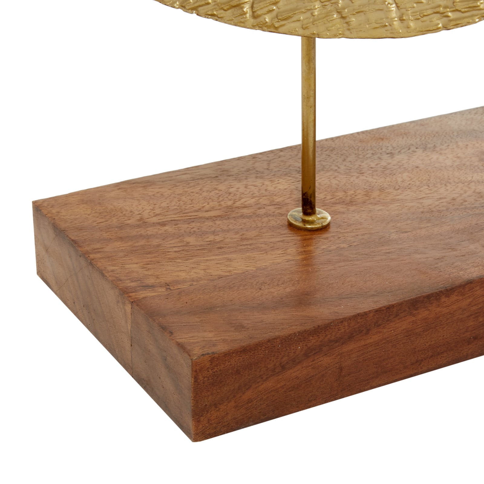 27" Gold Metal Contemporary Geometric Sculpture