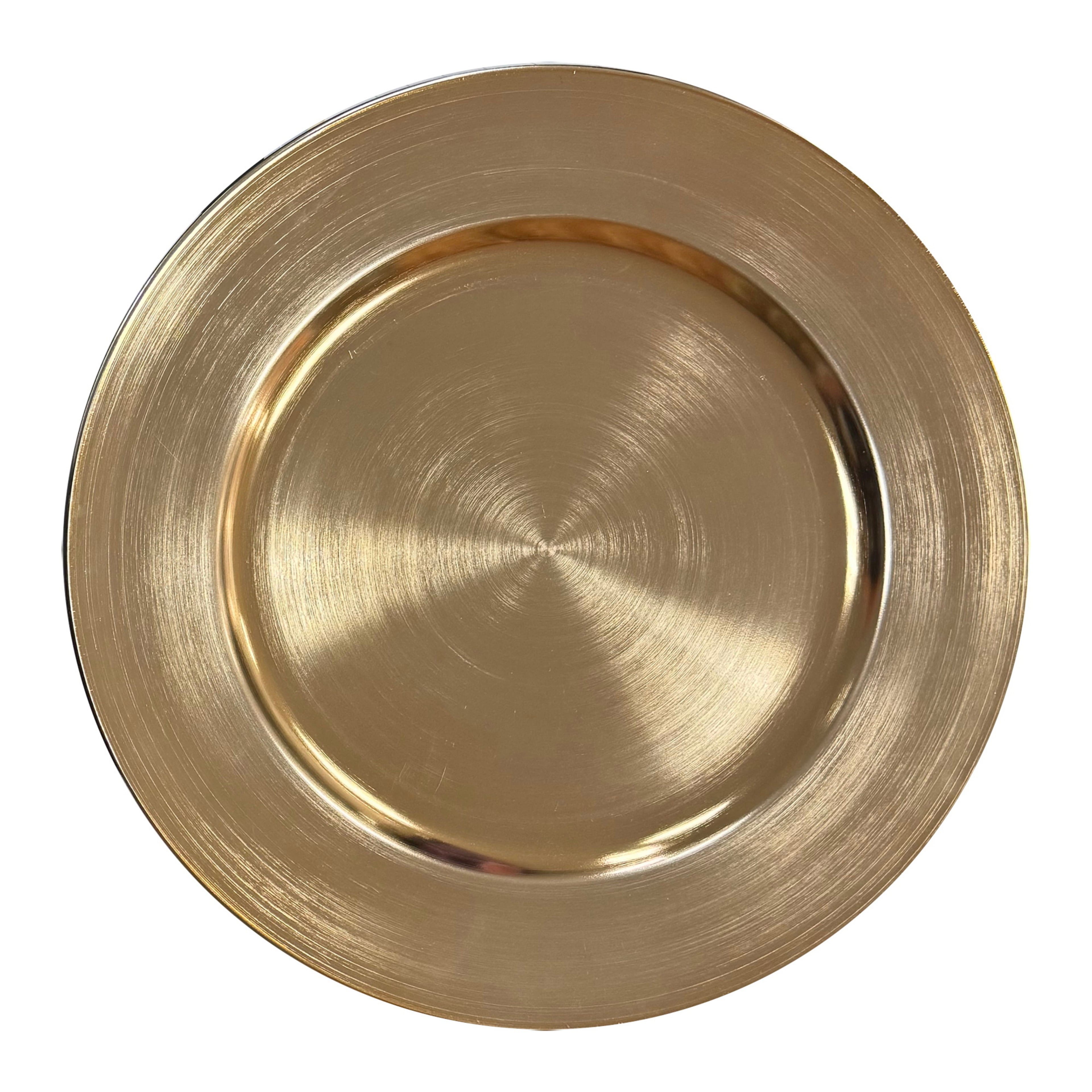 13" Gold Chargers 6 Pack by Celebrate It™