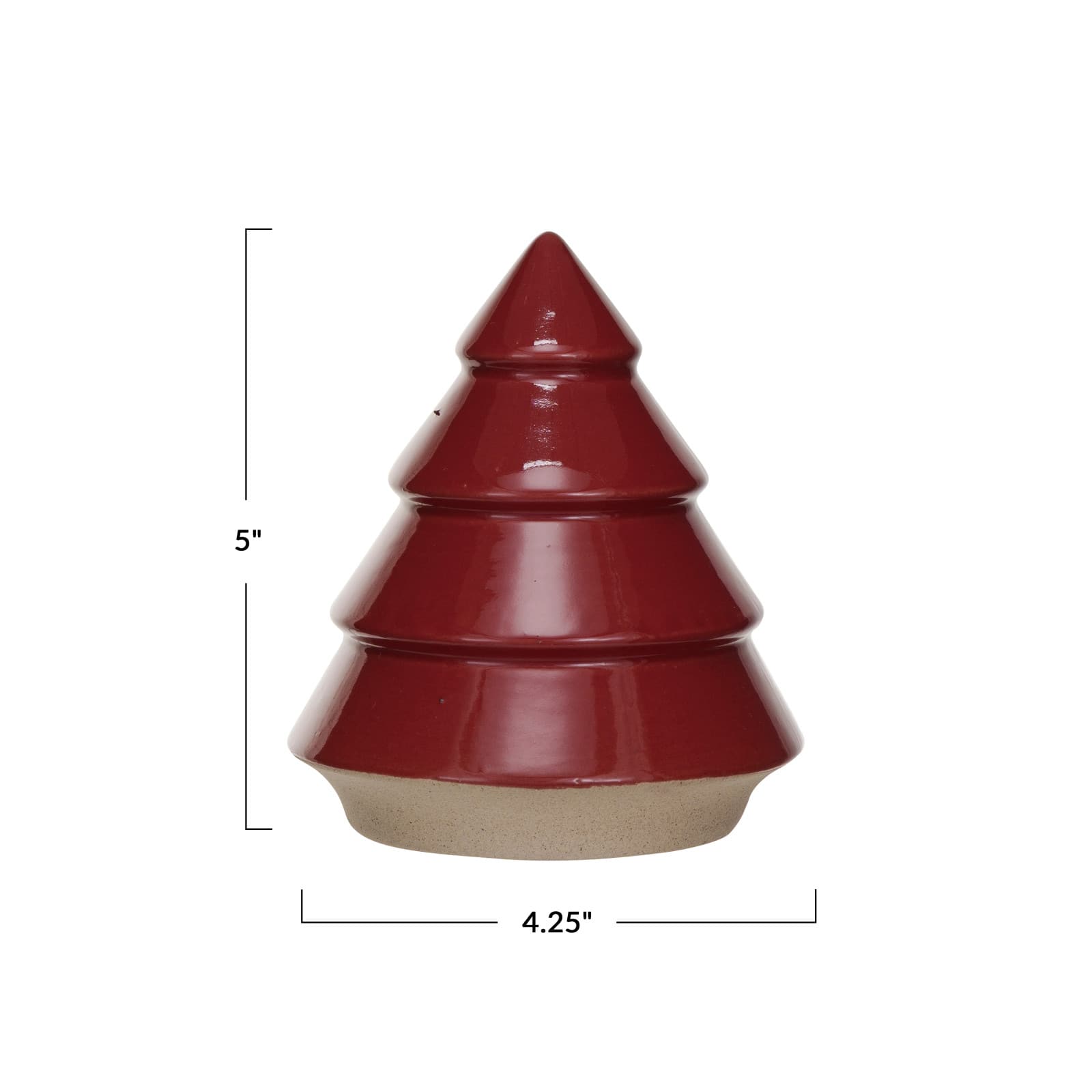 Hello Honey® 5" Red Decorative Unglazed Stoneware Tree