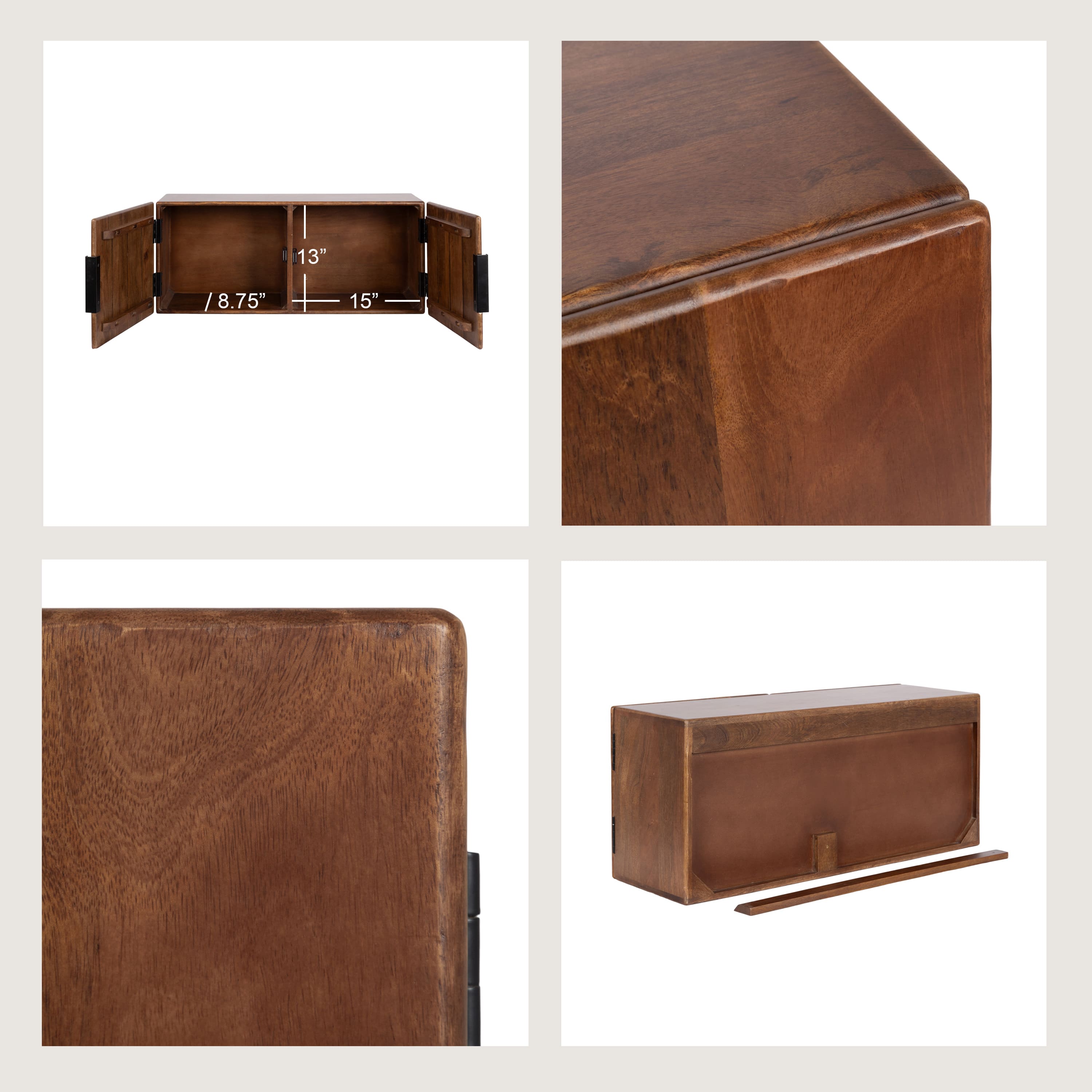 Kate and Laurel Atwood Wall Cabinet & Shelf Set