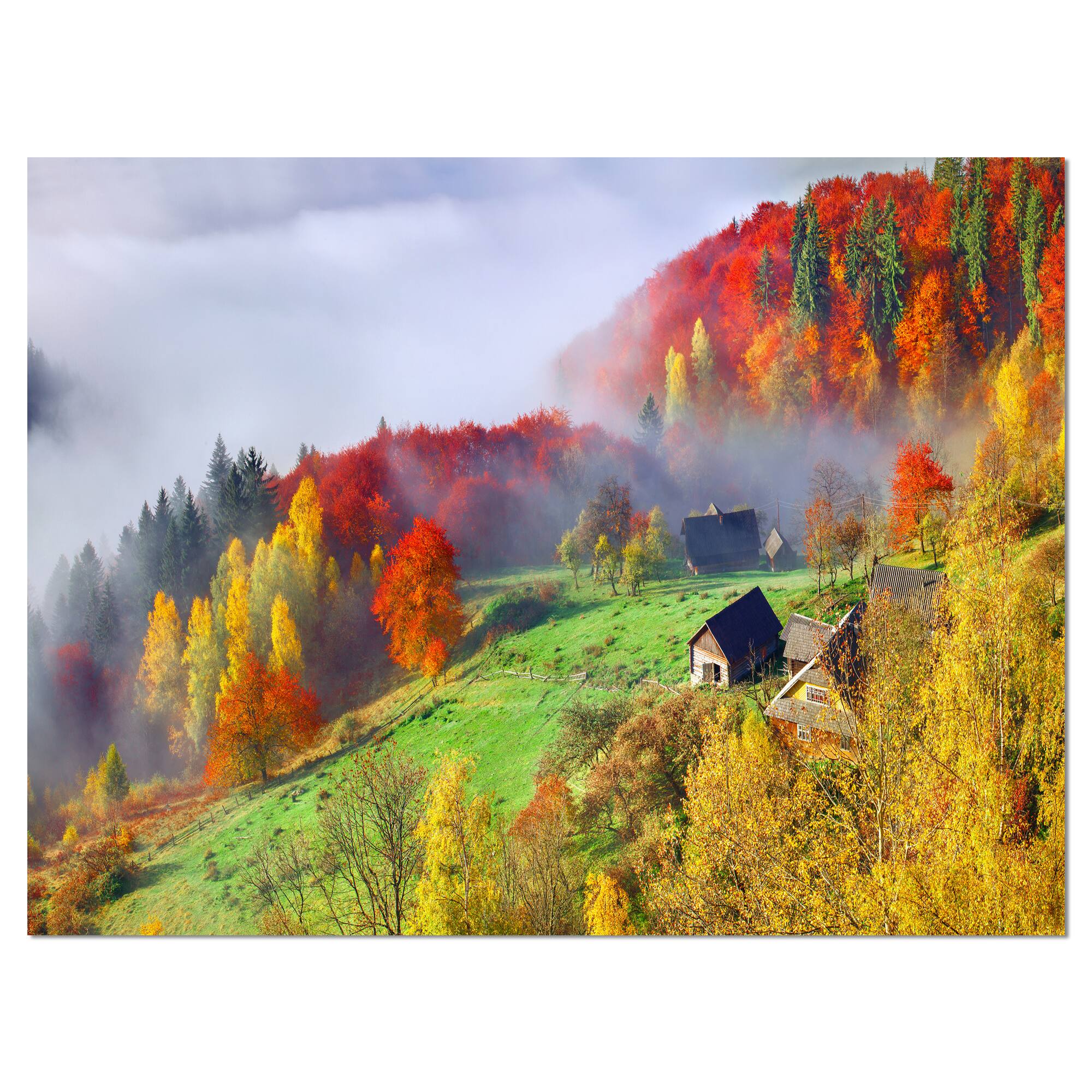 Designart - Colorful Autumn Landscape in Mountains