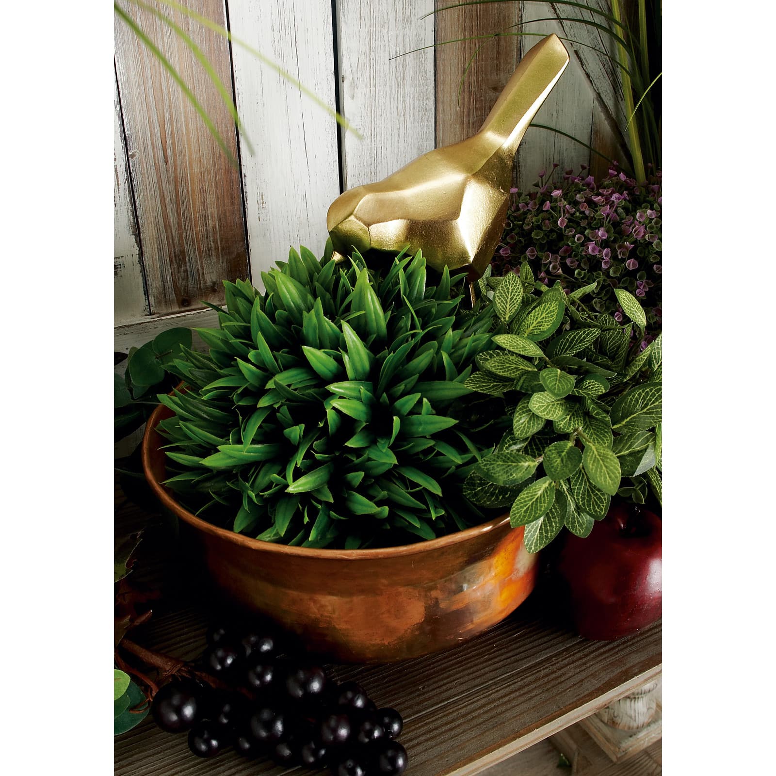 Copper Metal Rustic Planter Set