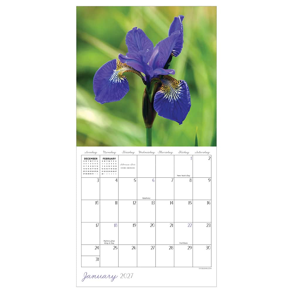 2027 Flowers Mini Calendar