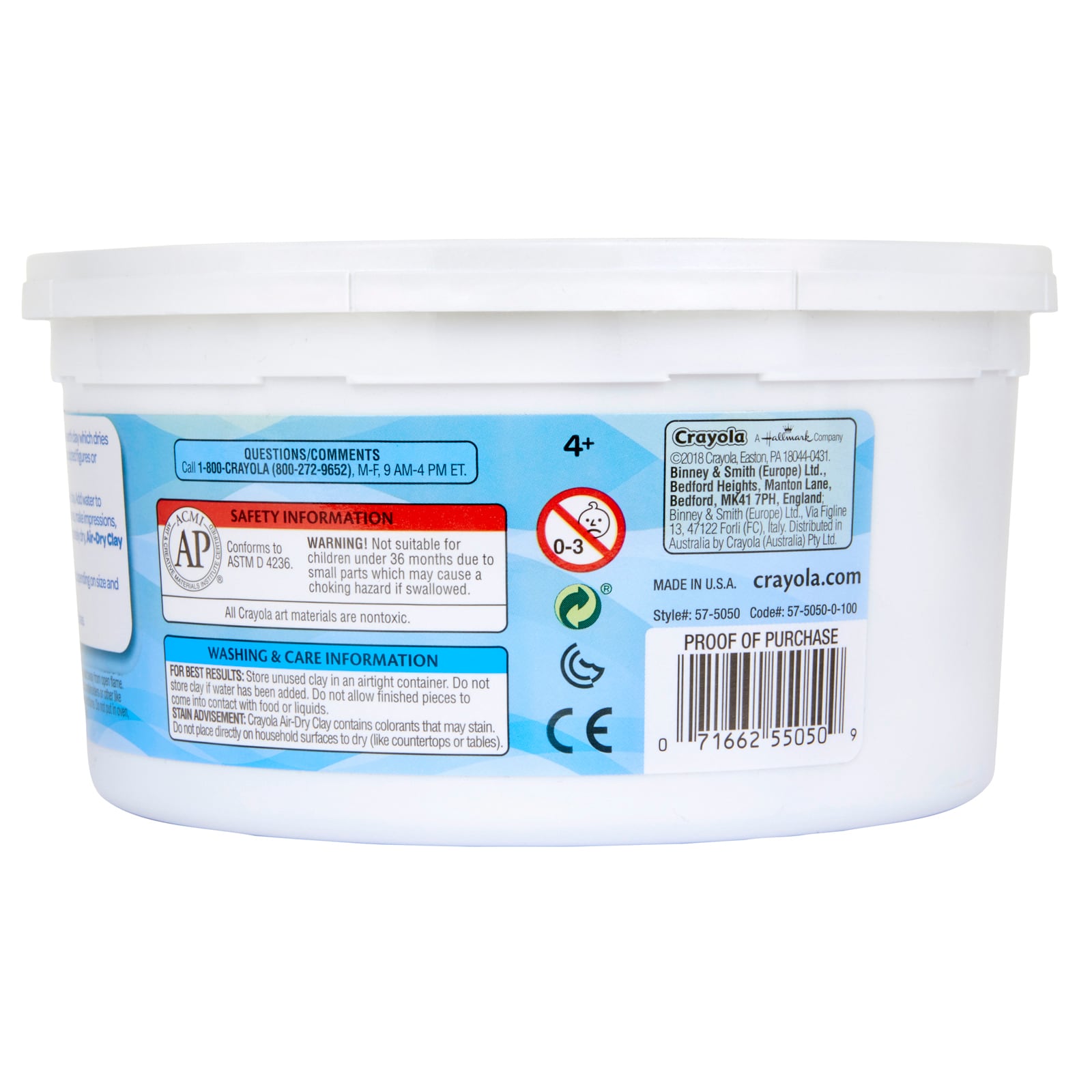 Crayola® Resealable Bucket White Air-Dry Clay, 4ct.