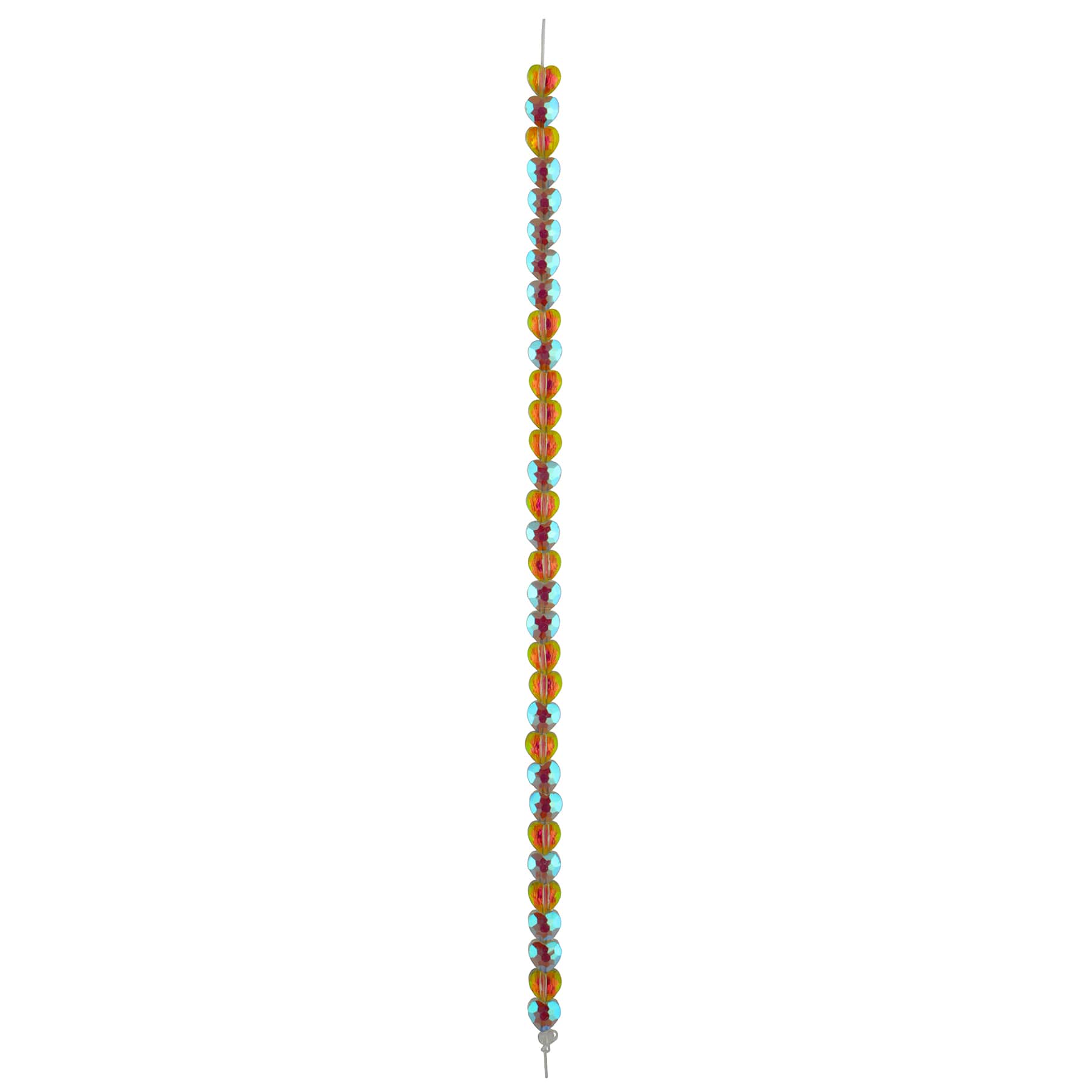 6mm Rainbow AB Glass Heart Beads, 32ct. by Bead Landing™