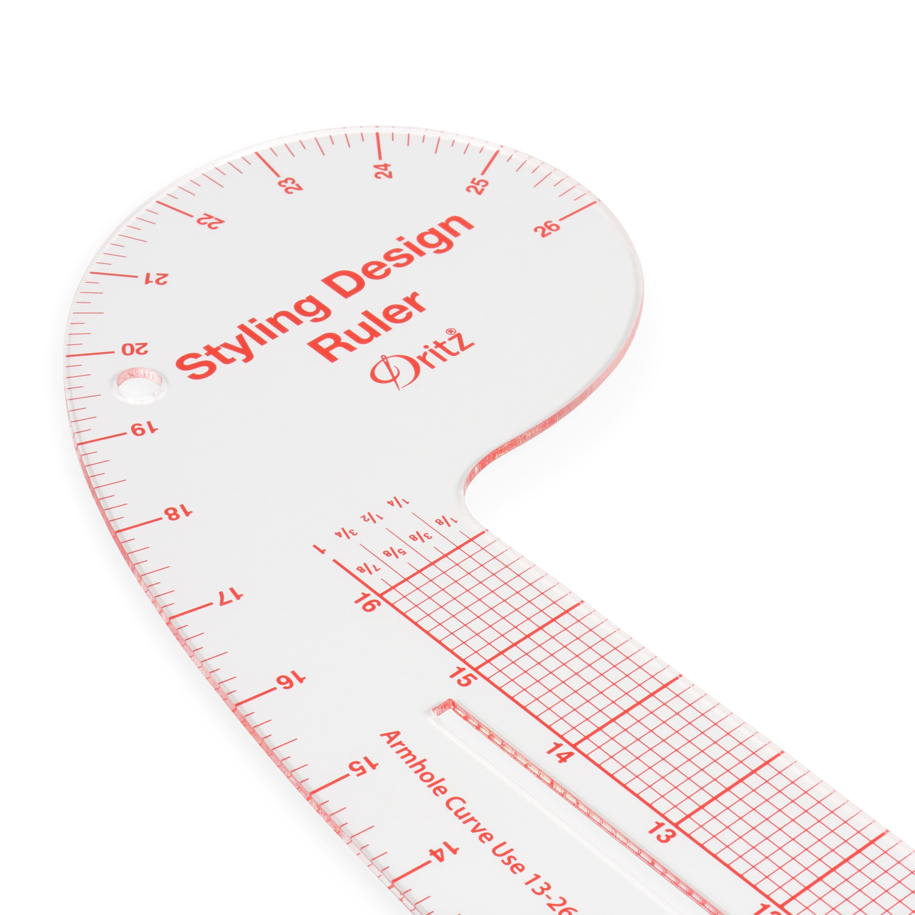 Dritz® Clear Curved & Straight Edge Styling Design Ruler