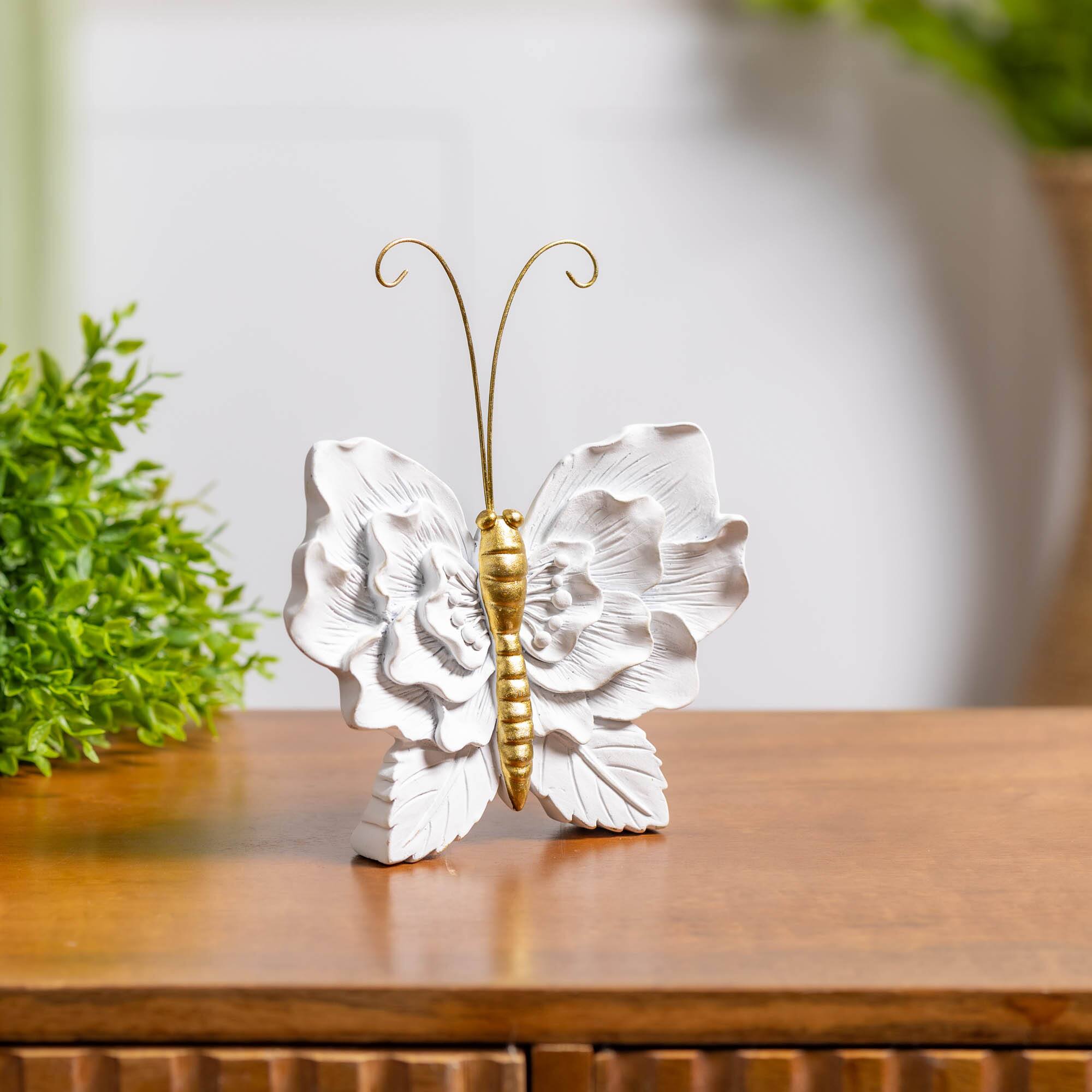 Melrose 6" Floral Butterfly Shelf Sitters, 2ct.